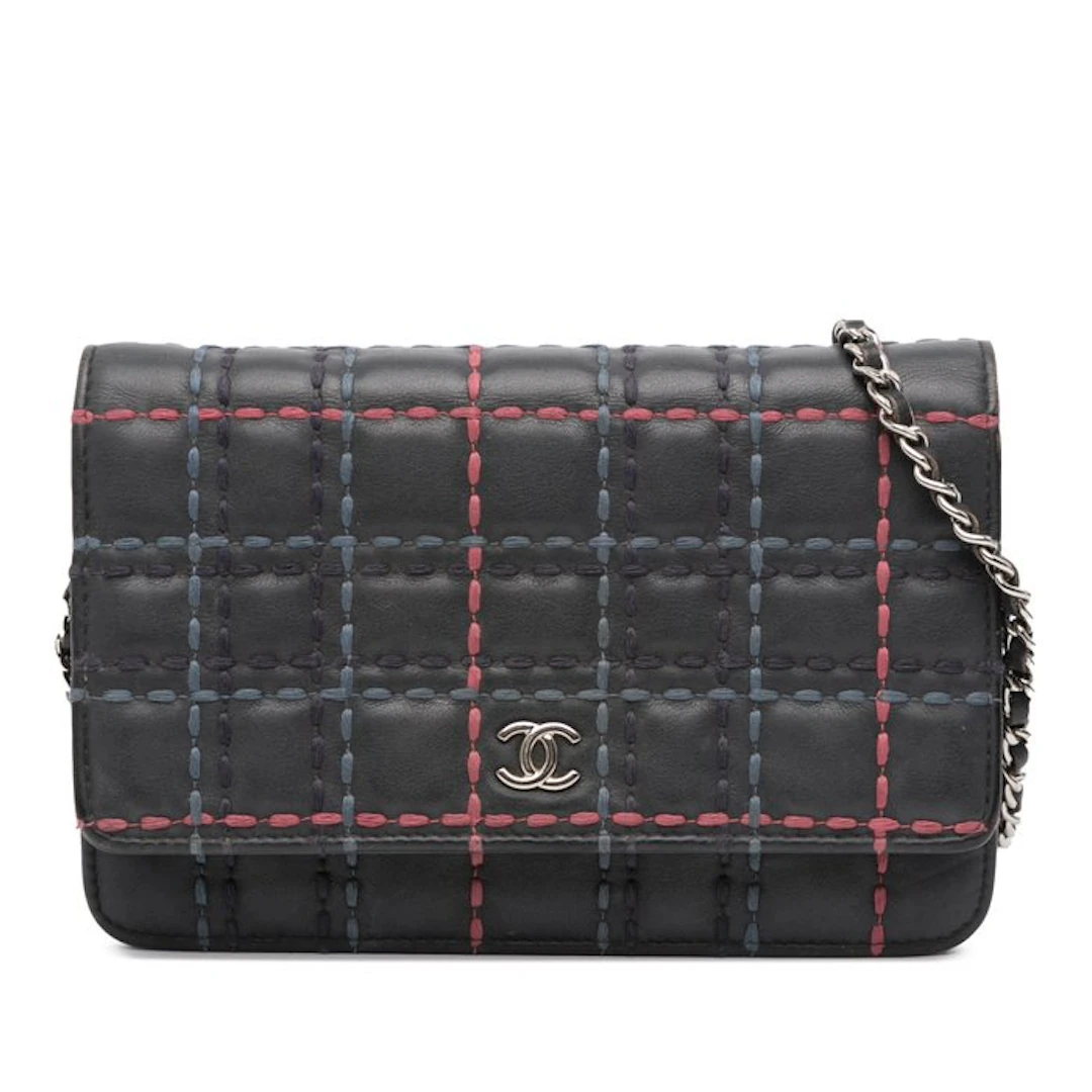 Chanel - CC Square Stitched Calfskin Wallet on Chain - Bag