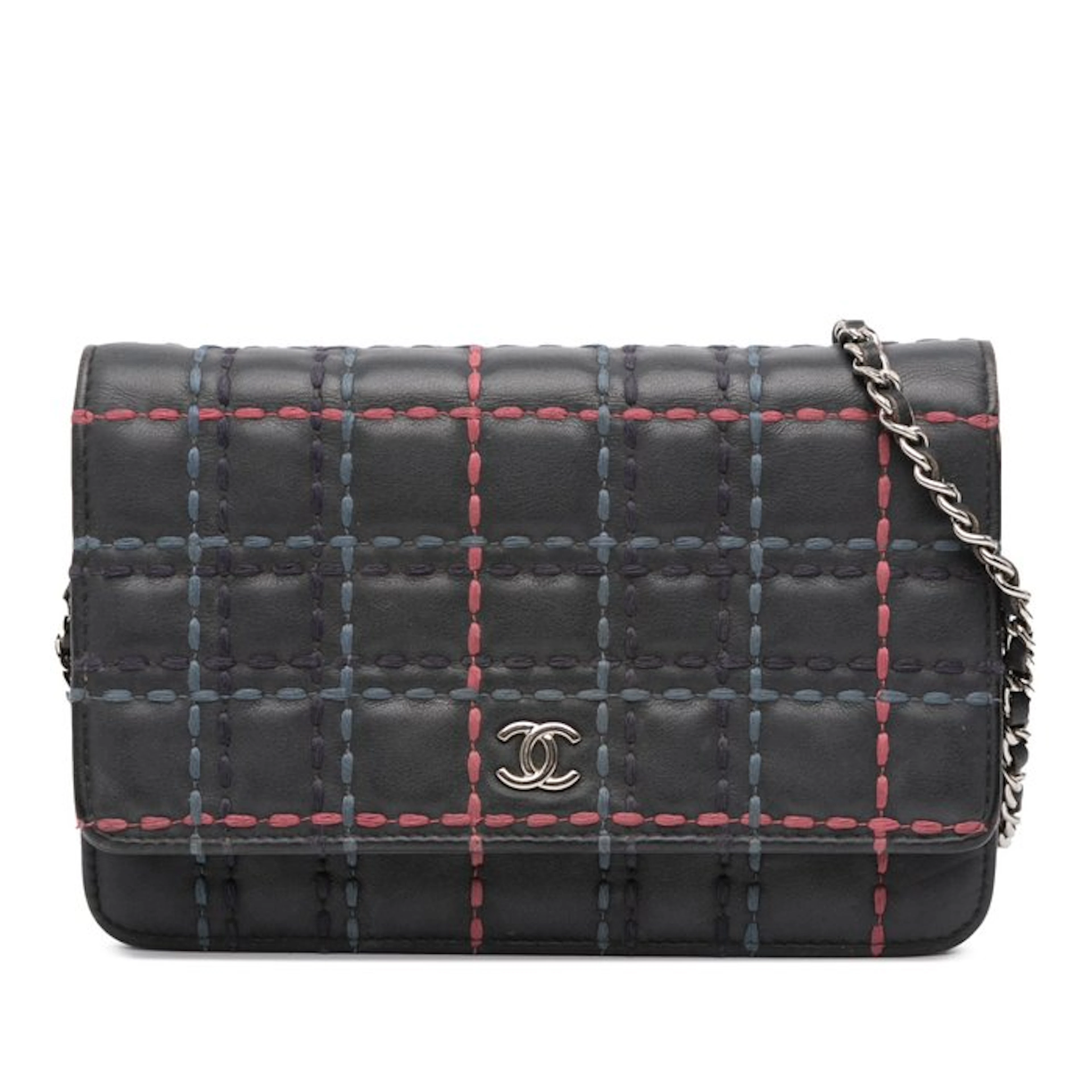 Chanel - CC Square Stitched Calfskin Wallet on Chain - Bag