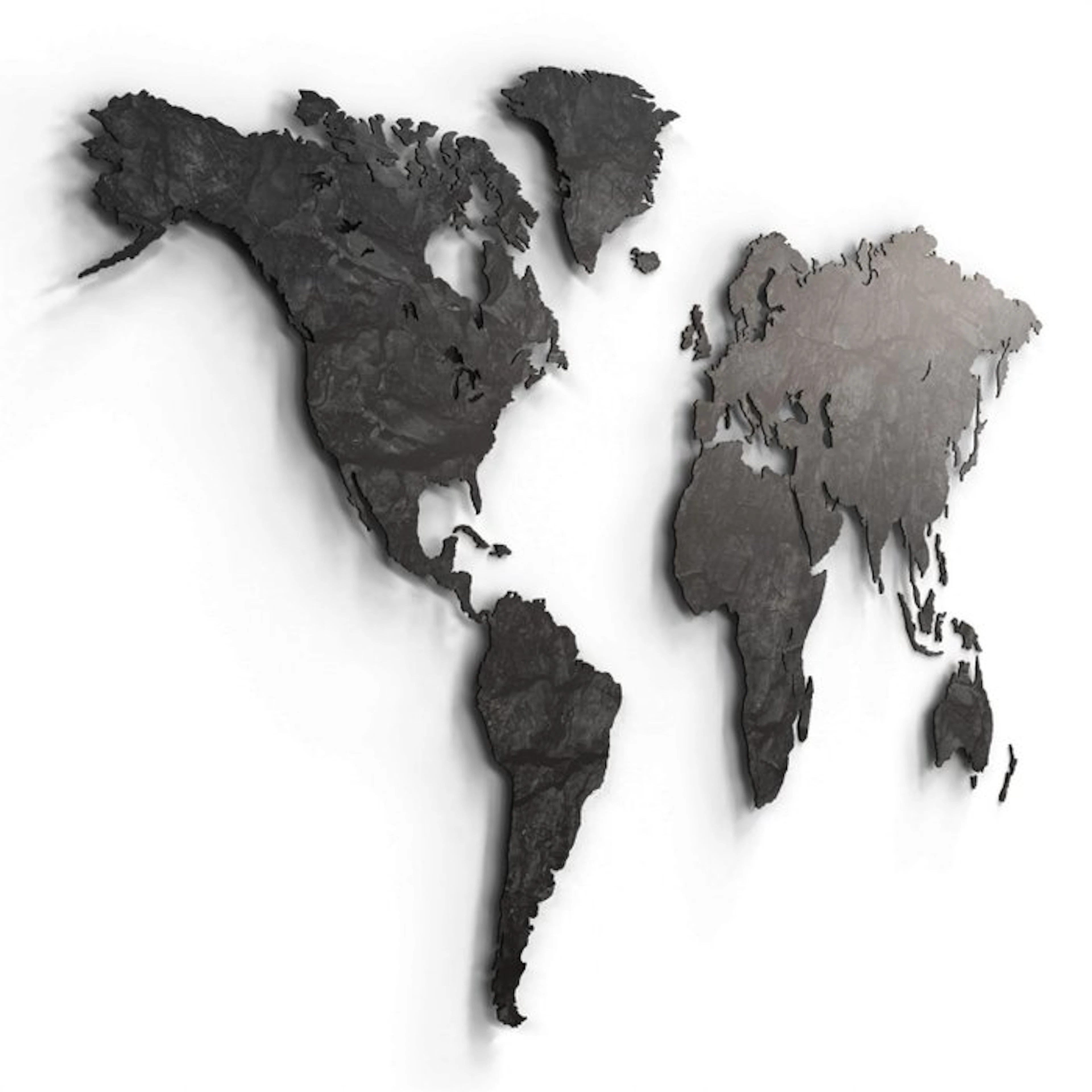 Wall decoration - Giallobus - Darkwood World Map - Italy - Wall sculpture