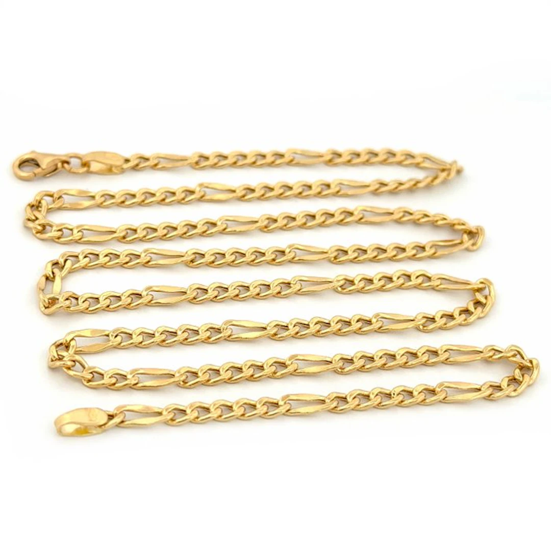 No reserve price - Necklace - 18 kt. Yellow gold - Figaro - 50 cm