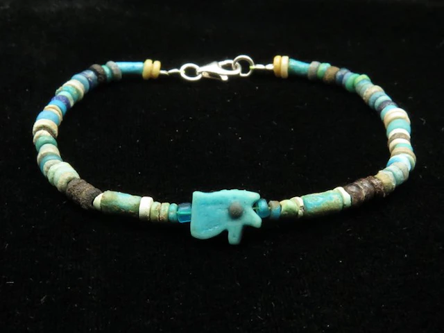 Ancient Egyptian Bracelet made of Glass and Faience Mummy...