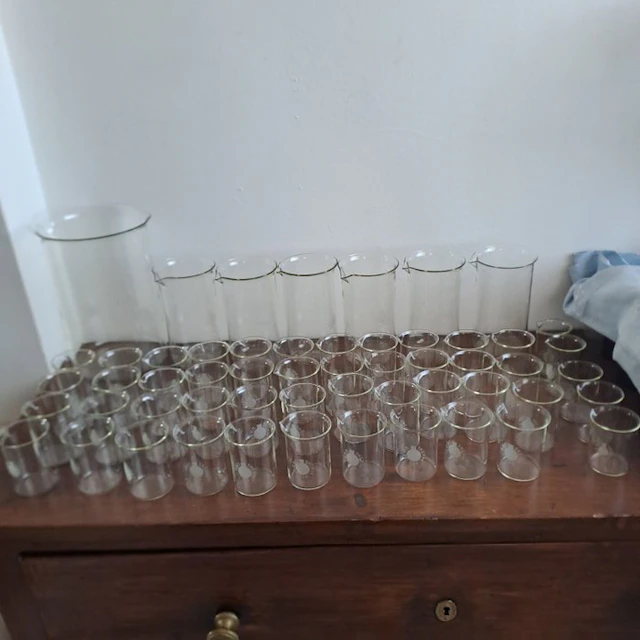 Measuring beaker (55) - Glass - 1950-1960 - Unique lot: vintage beaker