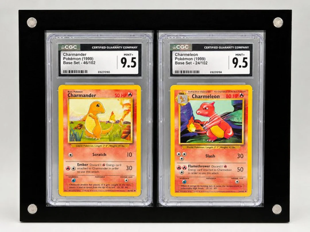 Pokémon Graded card - Charmander, Charmeleon - CGC 9.5 - WOTC - Base set