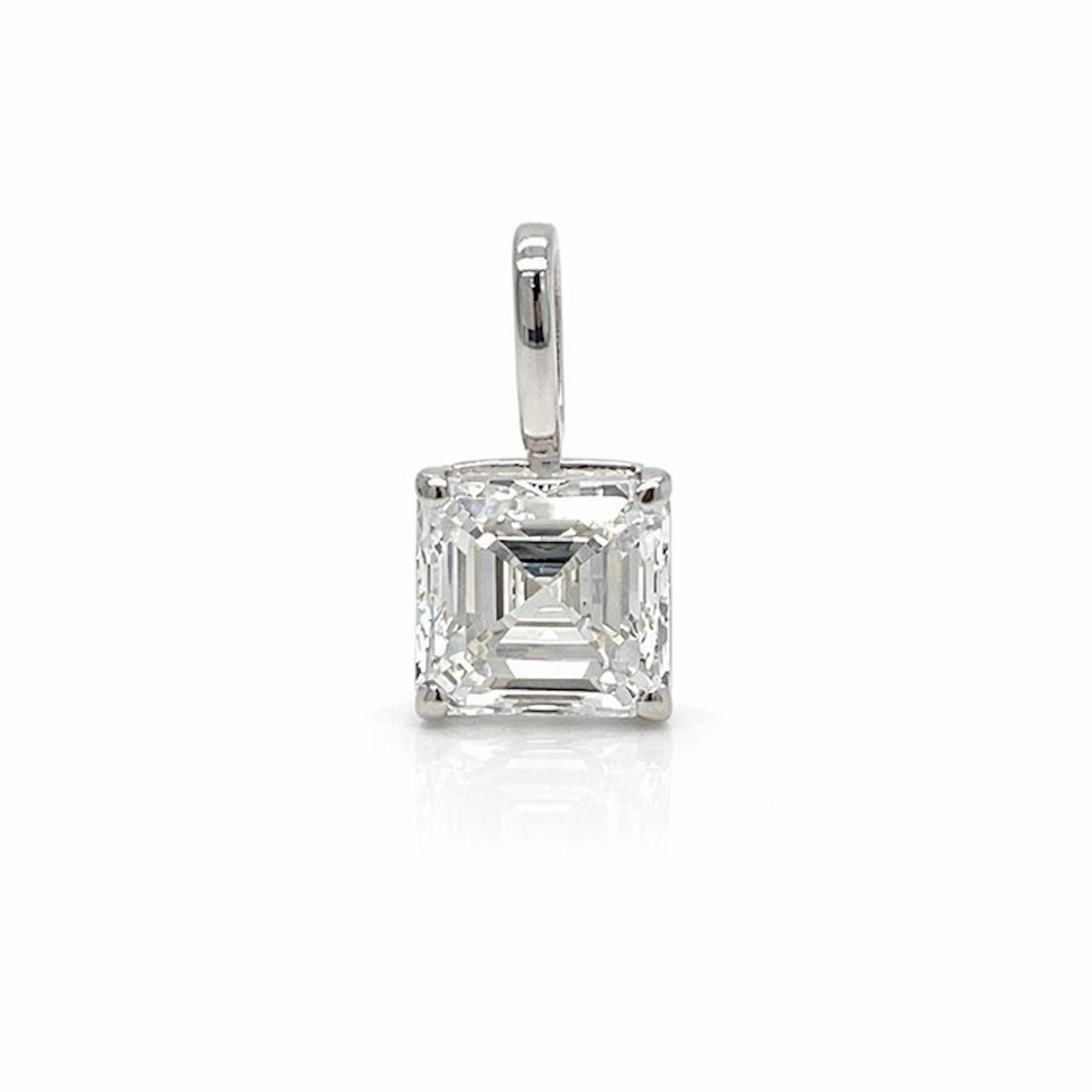 No reserve price - Pendant - 14 kt. White gold - 4.07ct. tw. Diamond
