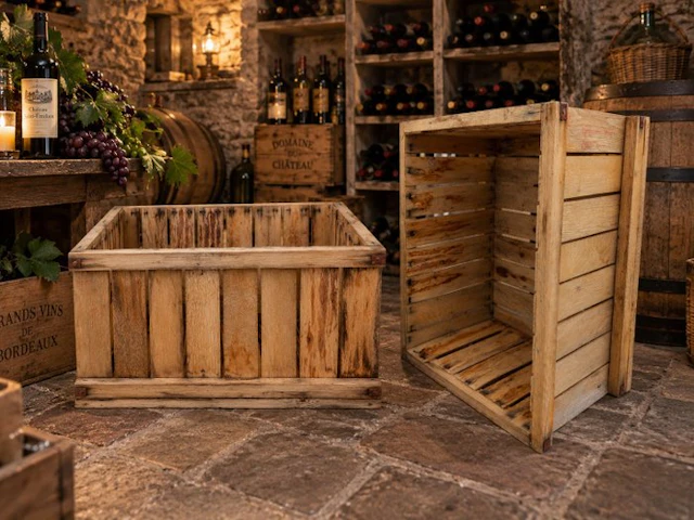 Casket (2) - Wood - 2 large wooden crates