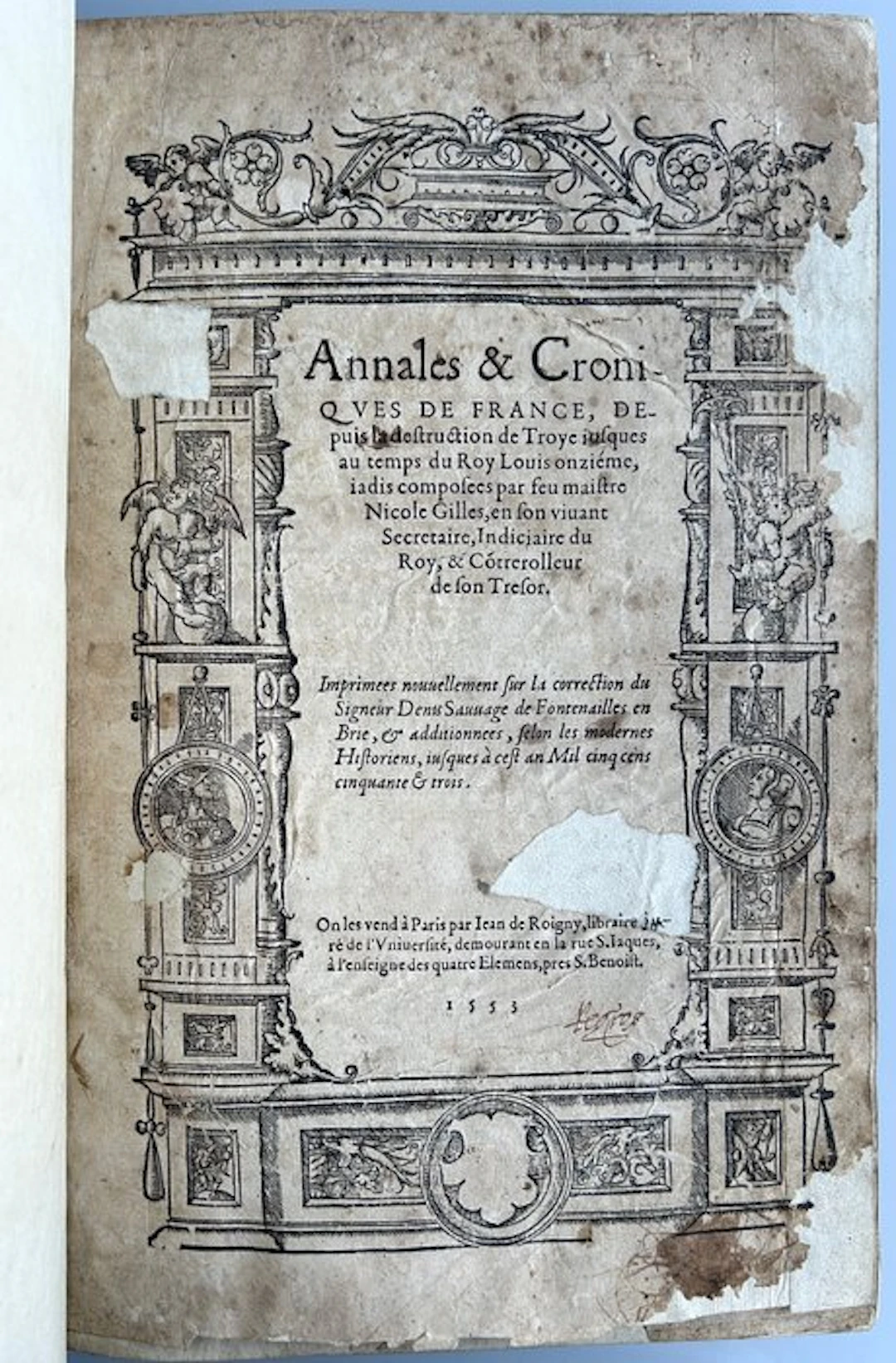 Nicole Gilles - Annales & Croniques de France - 1553