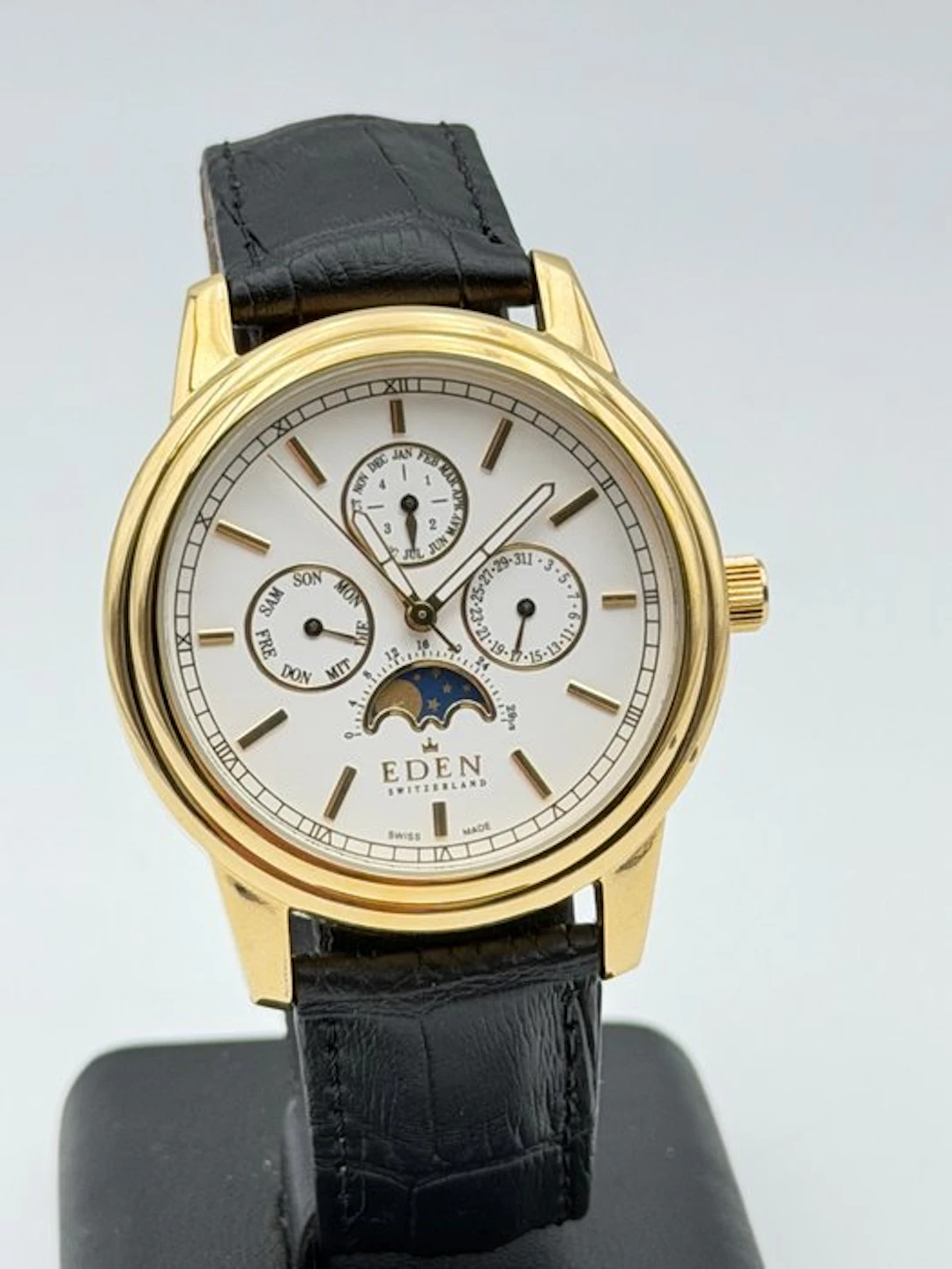 eden - switzerland moonphase calendar swiss made NOS - No...
