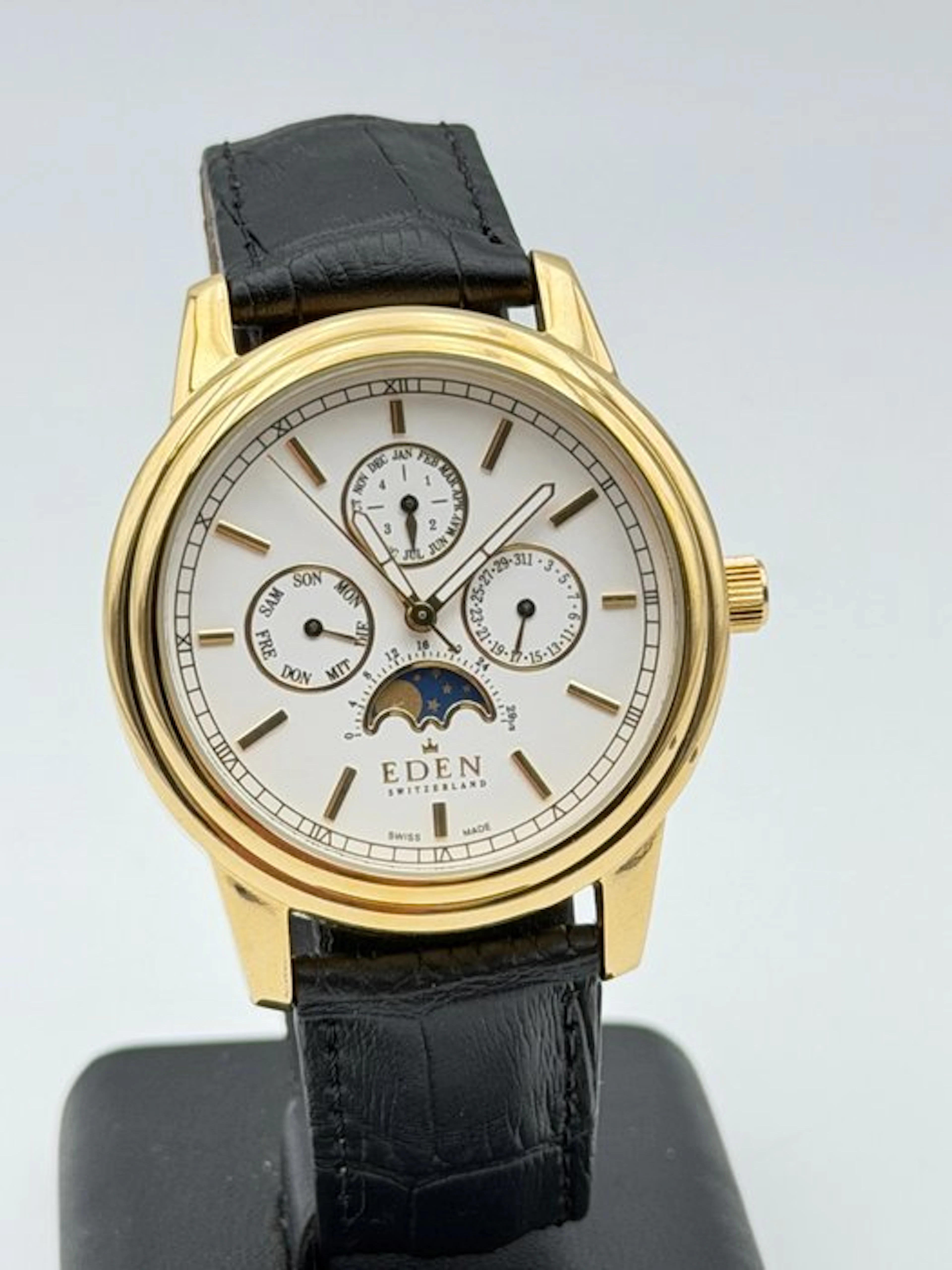 eden - switzerland moonphase calendar swiss made NOS - No...