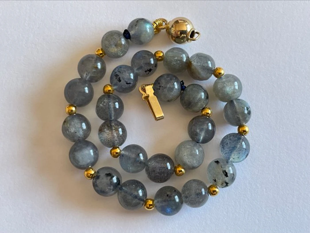No reserve price - Bracelet 18 karat (750) gold – Labradorite