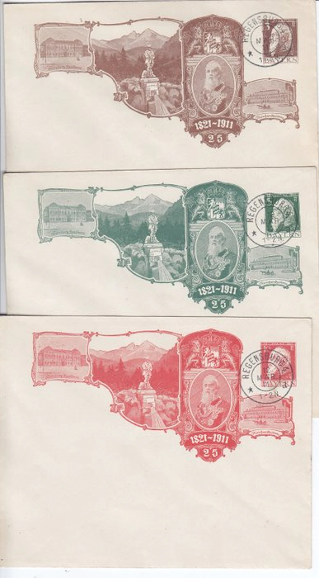 Bavaria 1906/1911 - Bavaria: Anniversary covers as postal...
