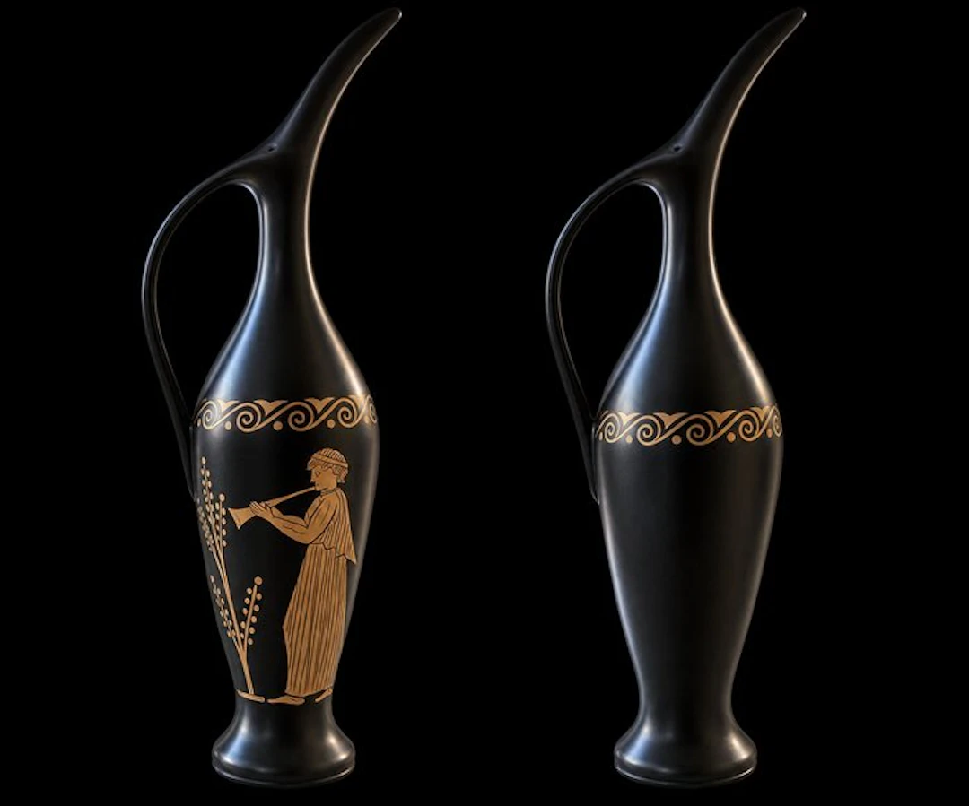 artigiano - Vase - Ceramic - Elegant bucchero pitcher