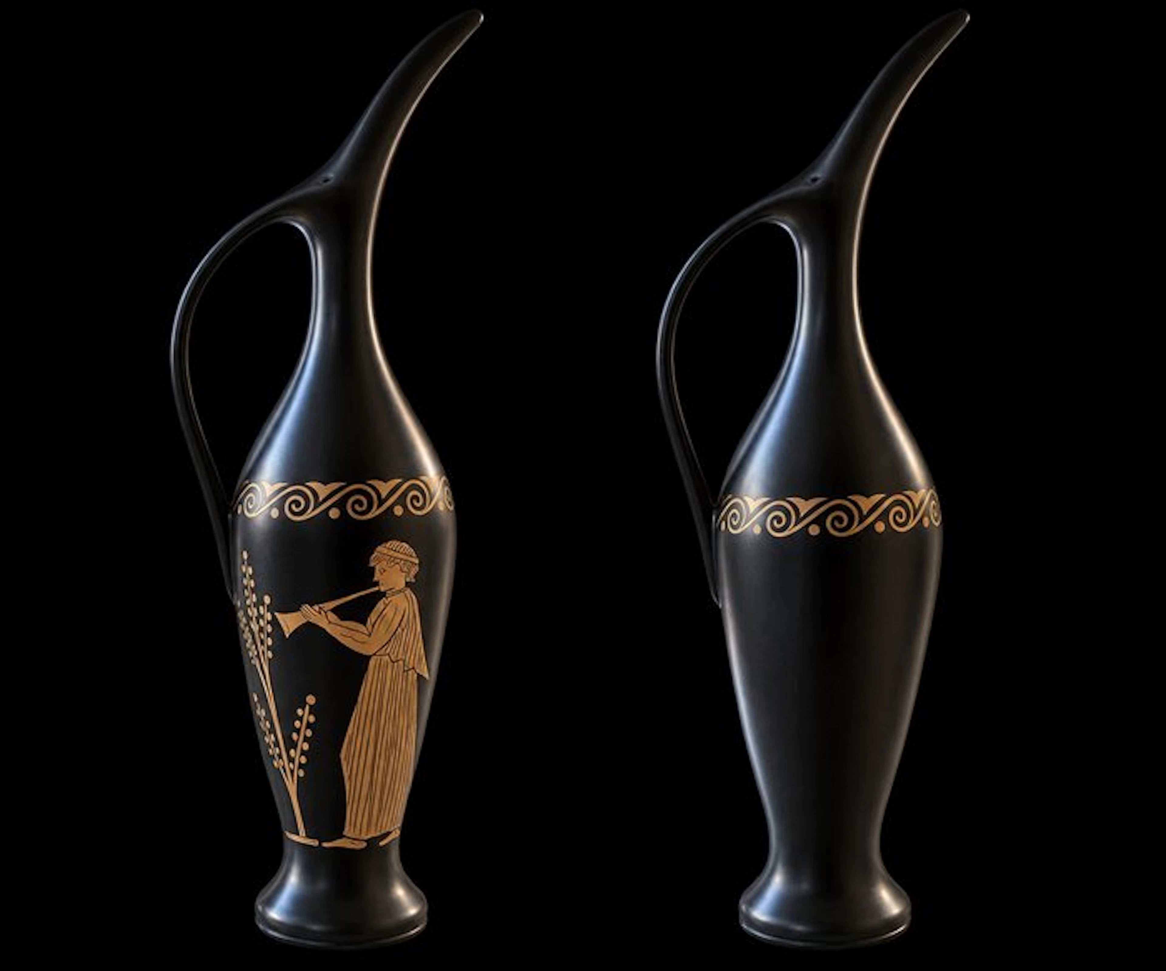 artigiano - Vase - Ceramic - Elegant bucchero pitcher
