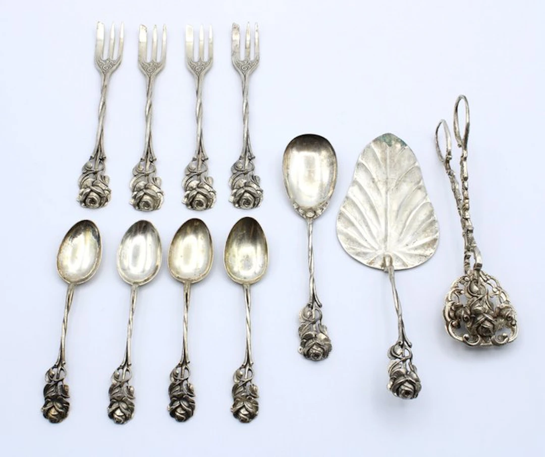 Hildesheimer Rose - Cutlery set (11) - Silver