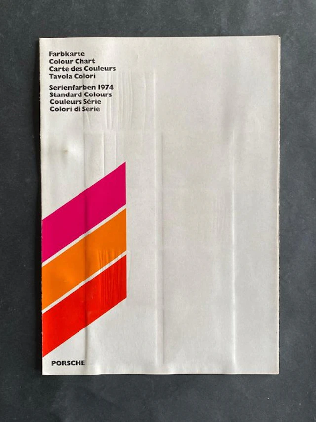 Brochure - Porsche - Farbkarte Serienfarben 1974...