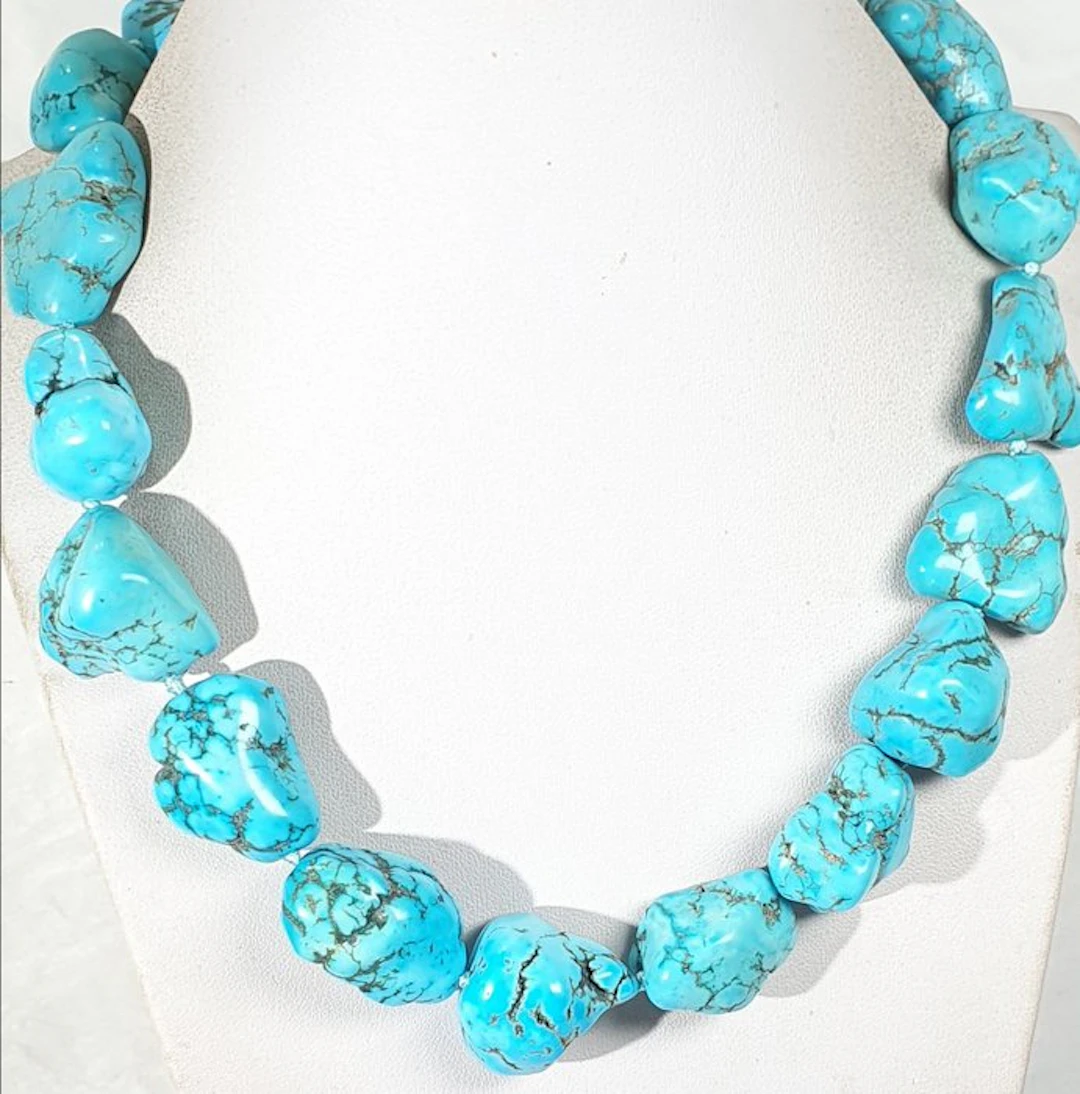 Stabilized Turquoise - Promotes Meditation - 925 Silver...