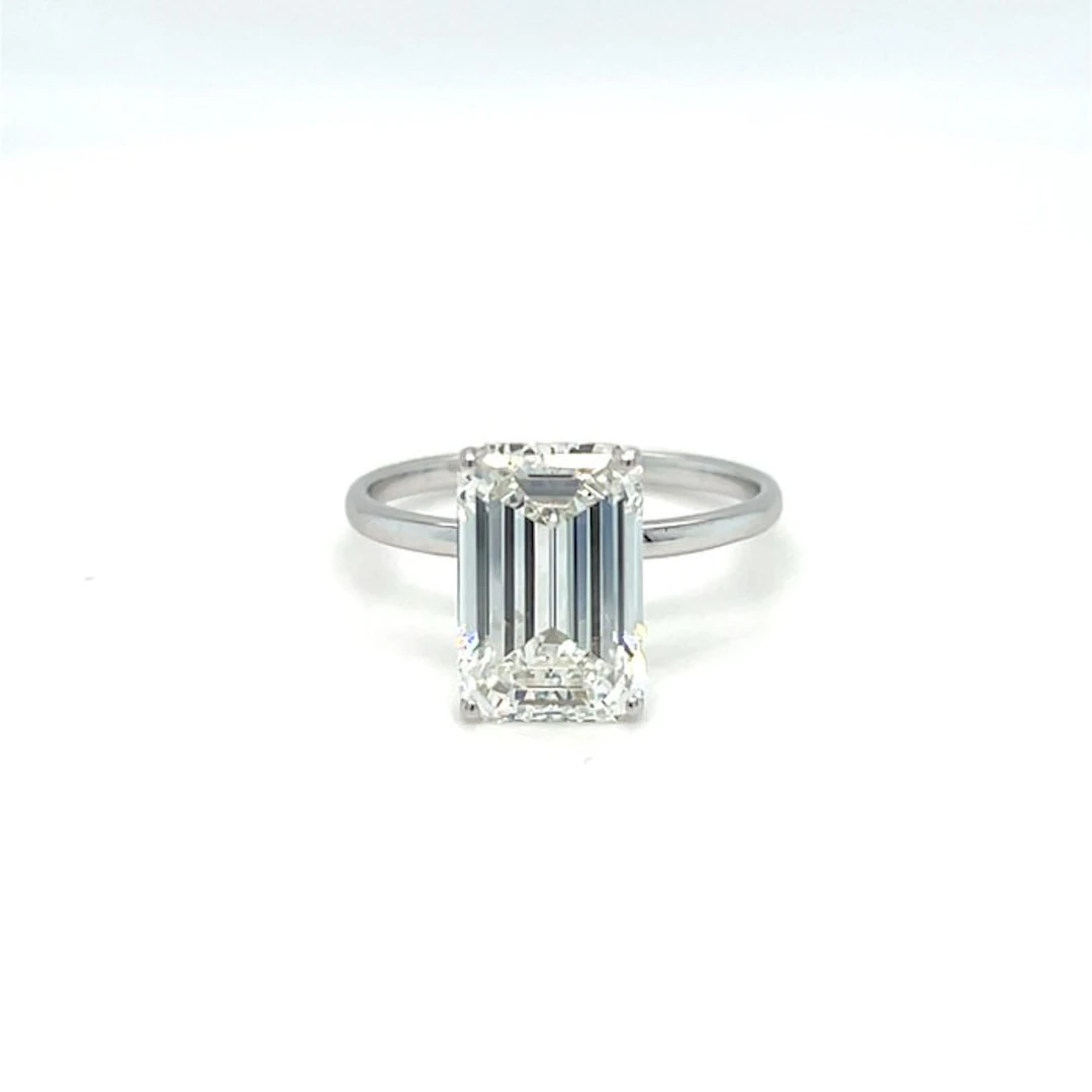 No reserve price - Ring - 14 kt. White gold - 3.01ct. tw. Diamond (Lab-grown)
