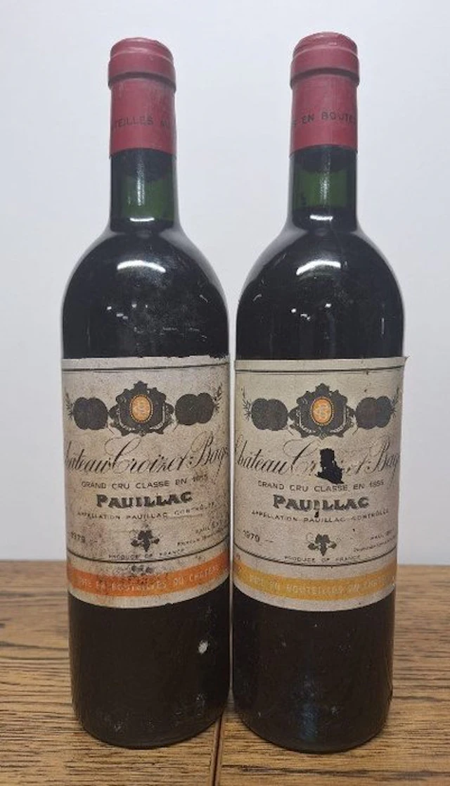 1979 Château Croizet Bages - Pauillac 5ème Grand Cru Classé - 2 Bottles (0.75L)