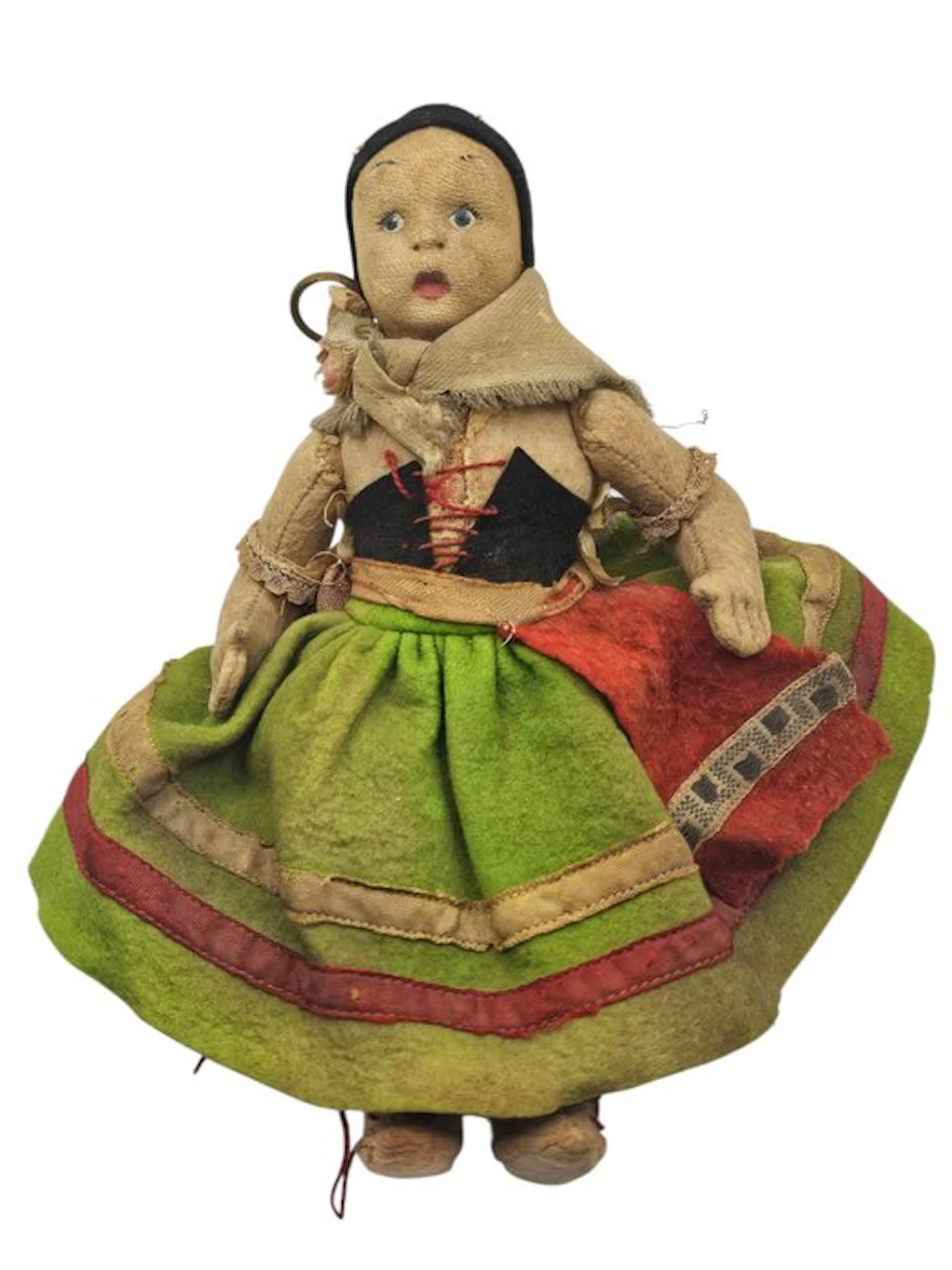 Manifattura italiana-Tipo Lenci - Doll Ciociara-Popolana - 1930-1940 - Europe