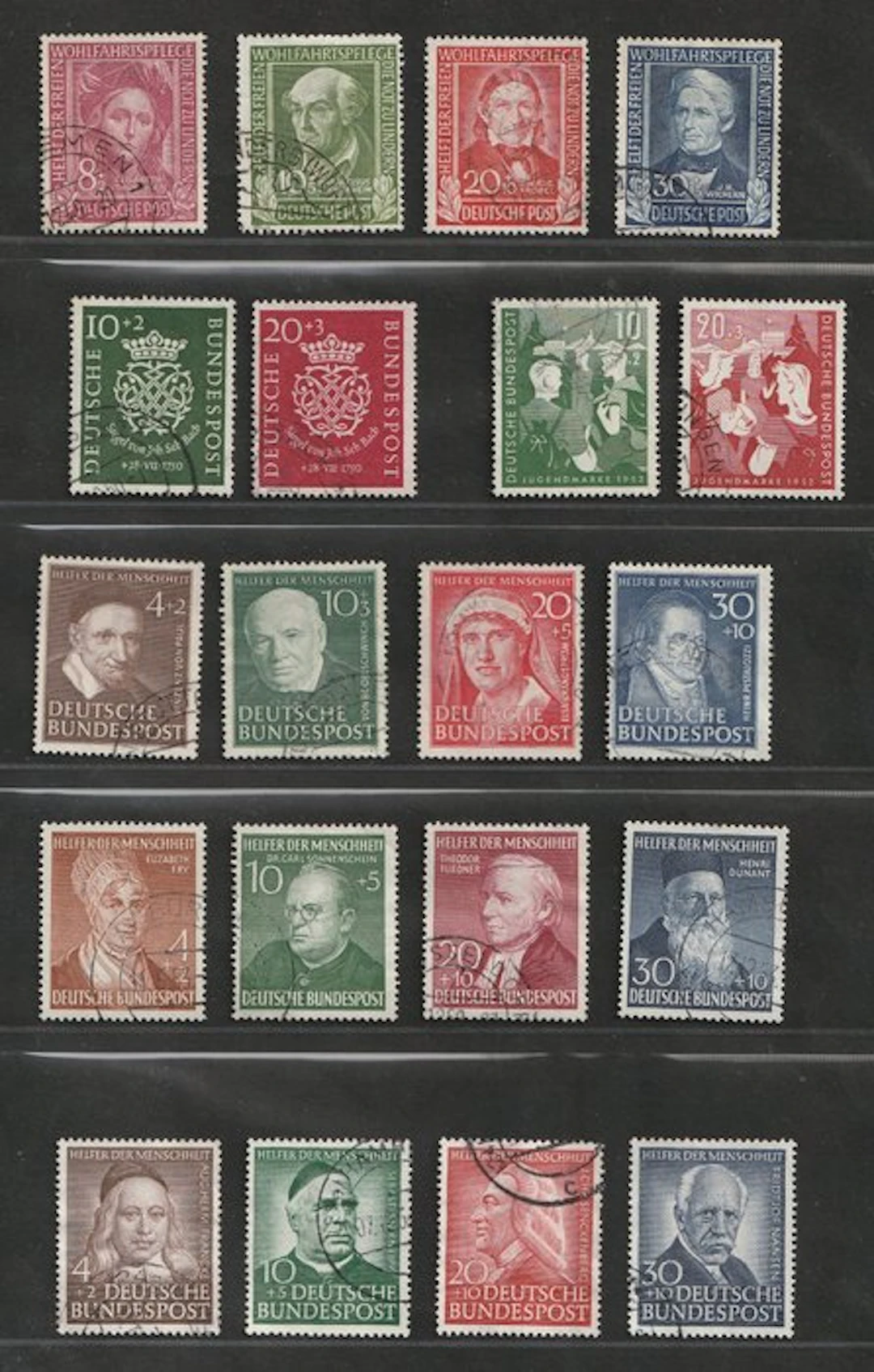 Germany 1950/1953 - 6 better complete sets - Michel 121/122