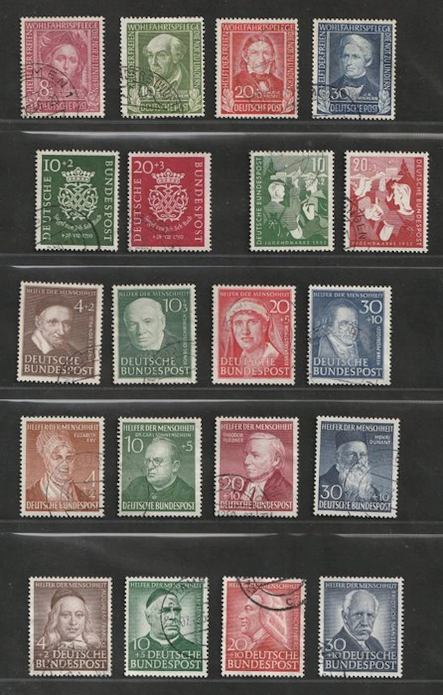 Germany 1950/1953 - 6 better complete sets - Michel 121/122