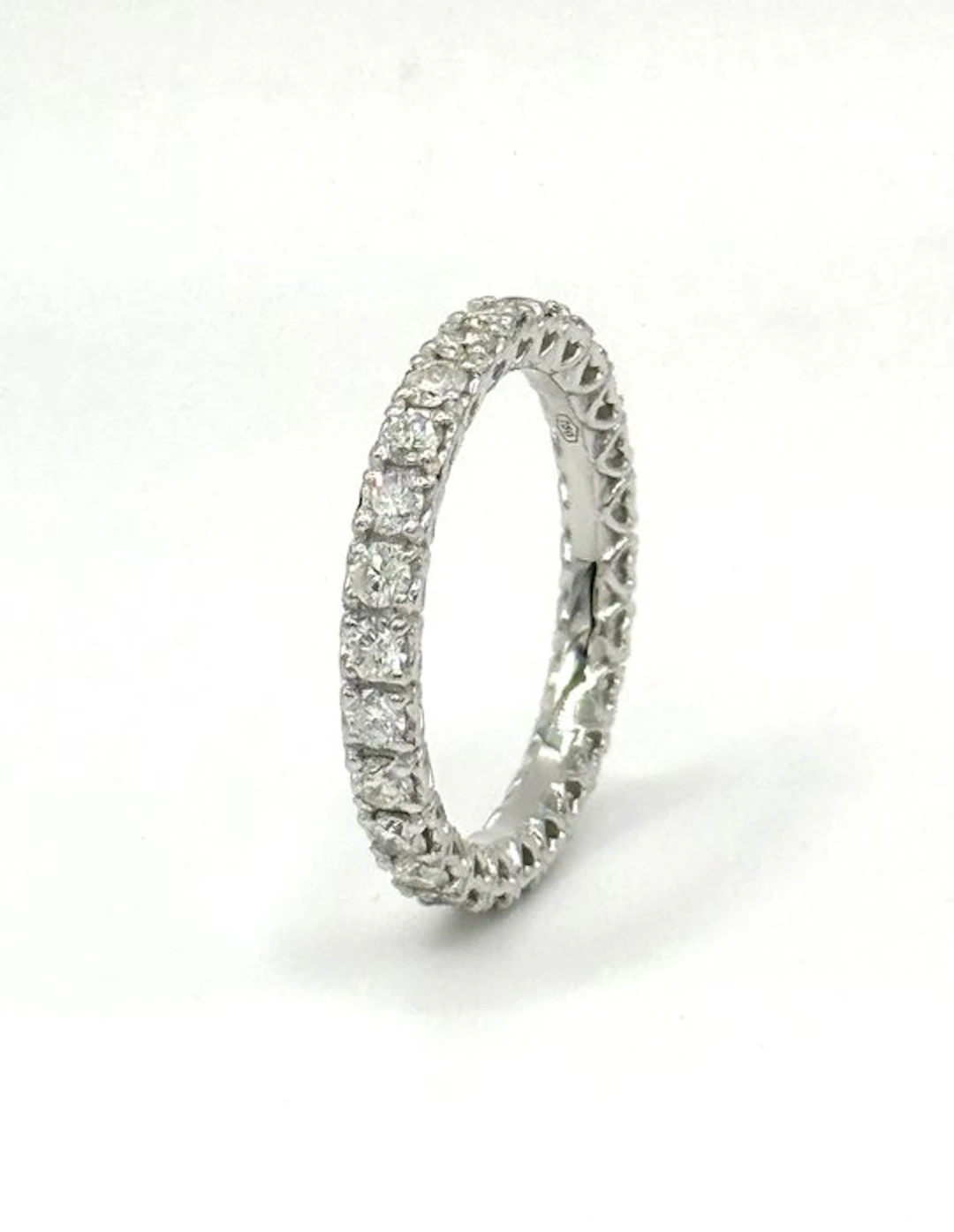 Engagement ring - 18 kt. White gold - 1.50ct. tw. Diamond (Natural)