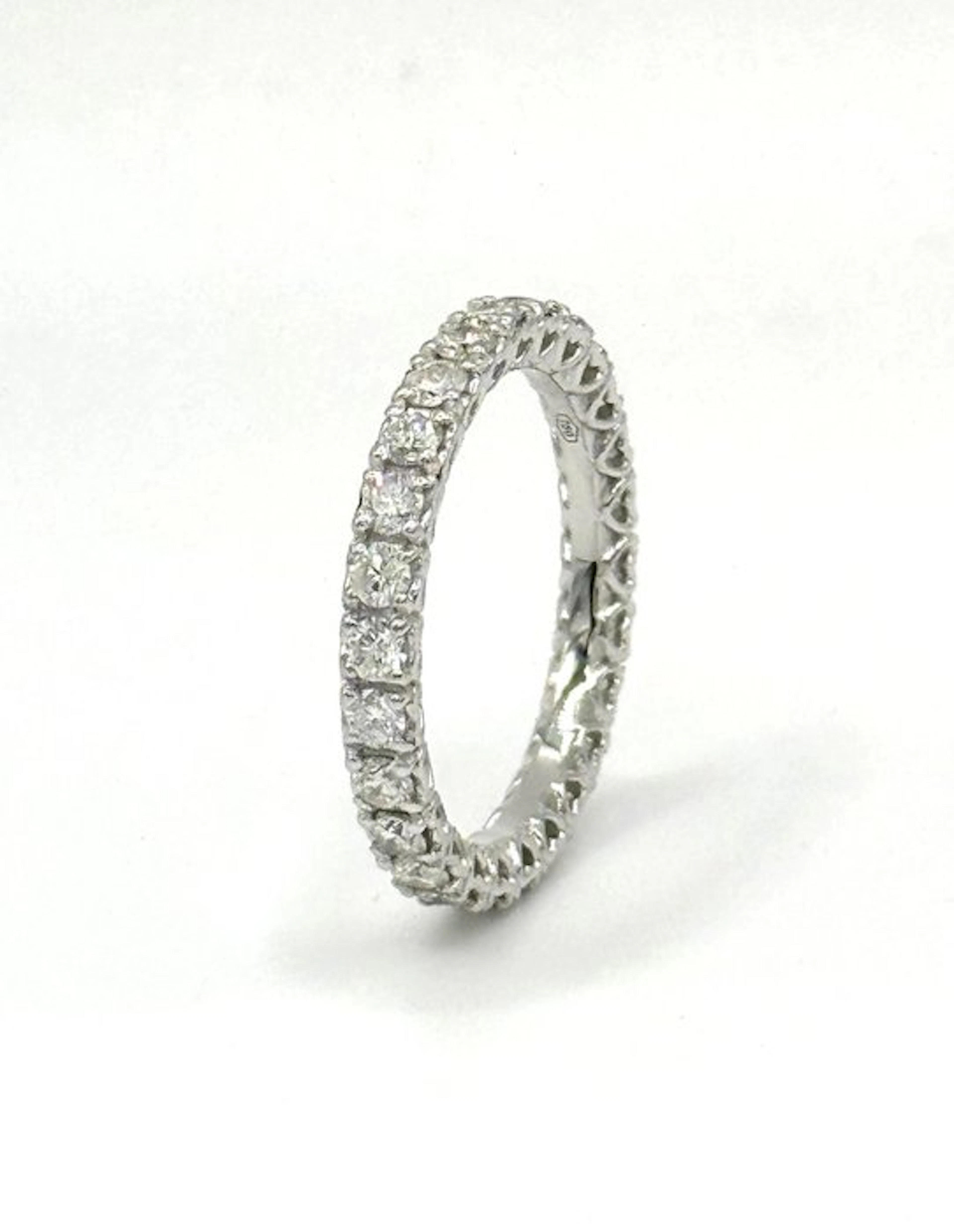 Engagement ring - 18 kt. White gold - 1.50ct. tw. Diamond (Natural)