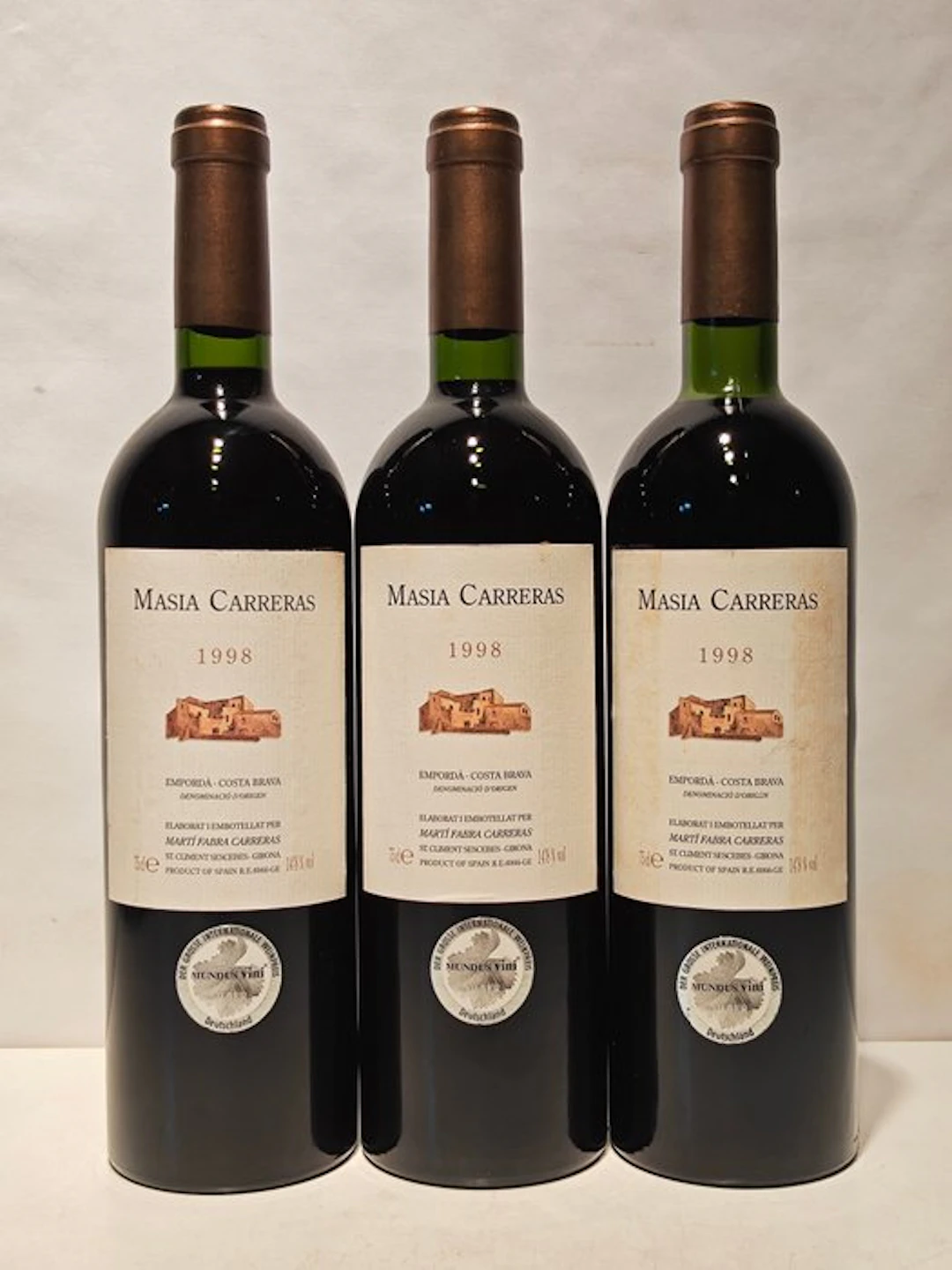 1998 Masia Carreras - Empordà - Costa Brava - 3 Bottle (0.75L)