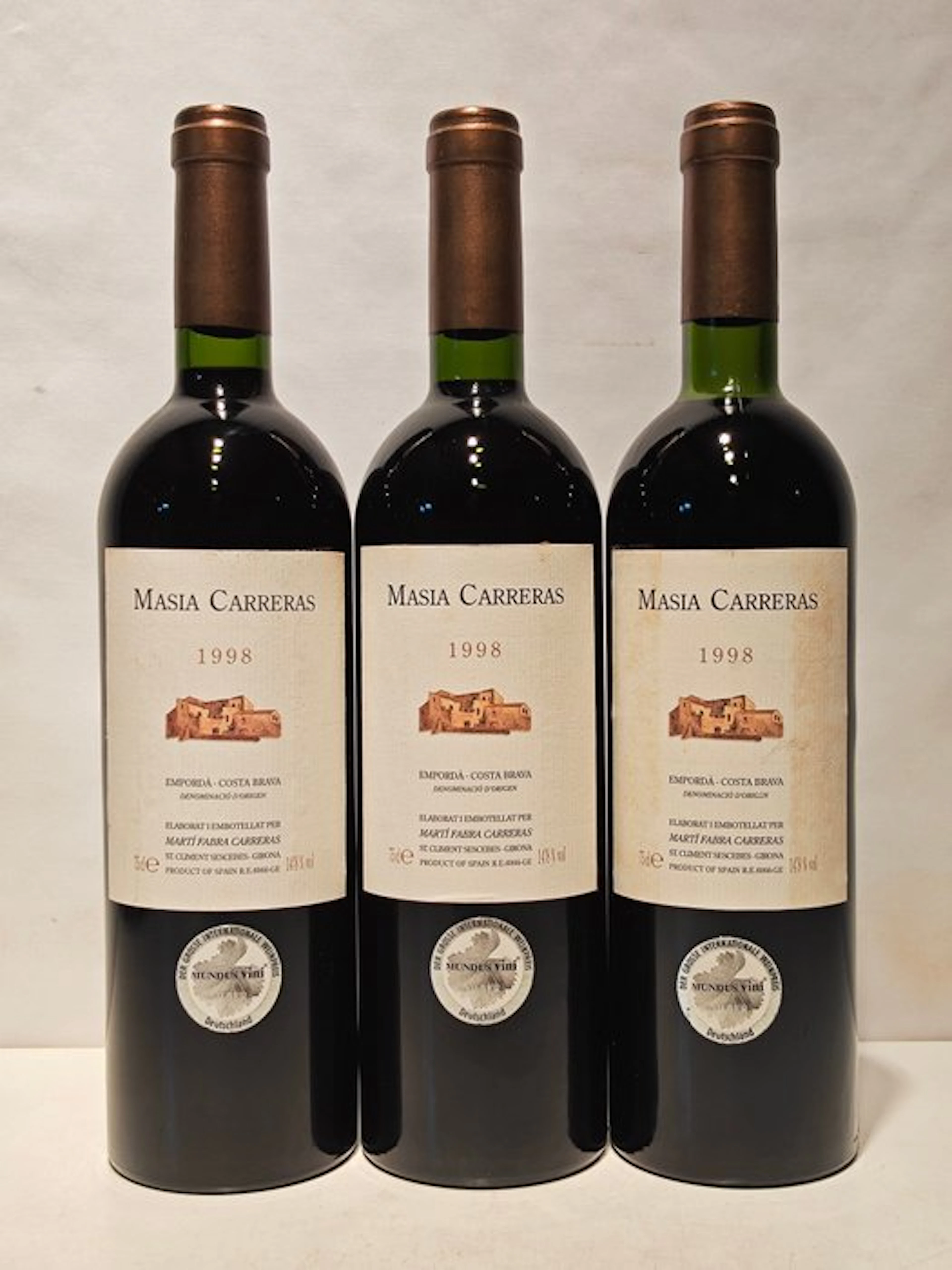 1998 Masia Carreras - Empordà - Costa Brava - 3 Bottle (0.75L)