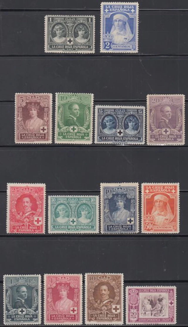 Spain 1926 - Complete series. For the Spanish Red Cross. - Edifil 325/38