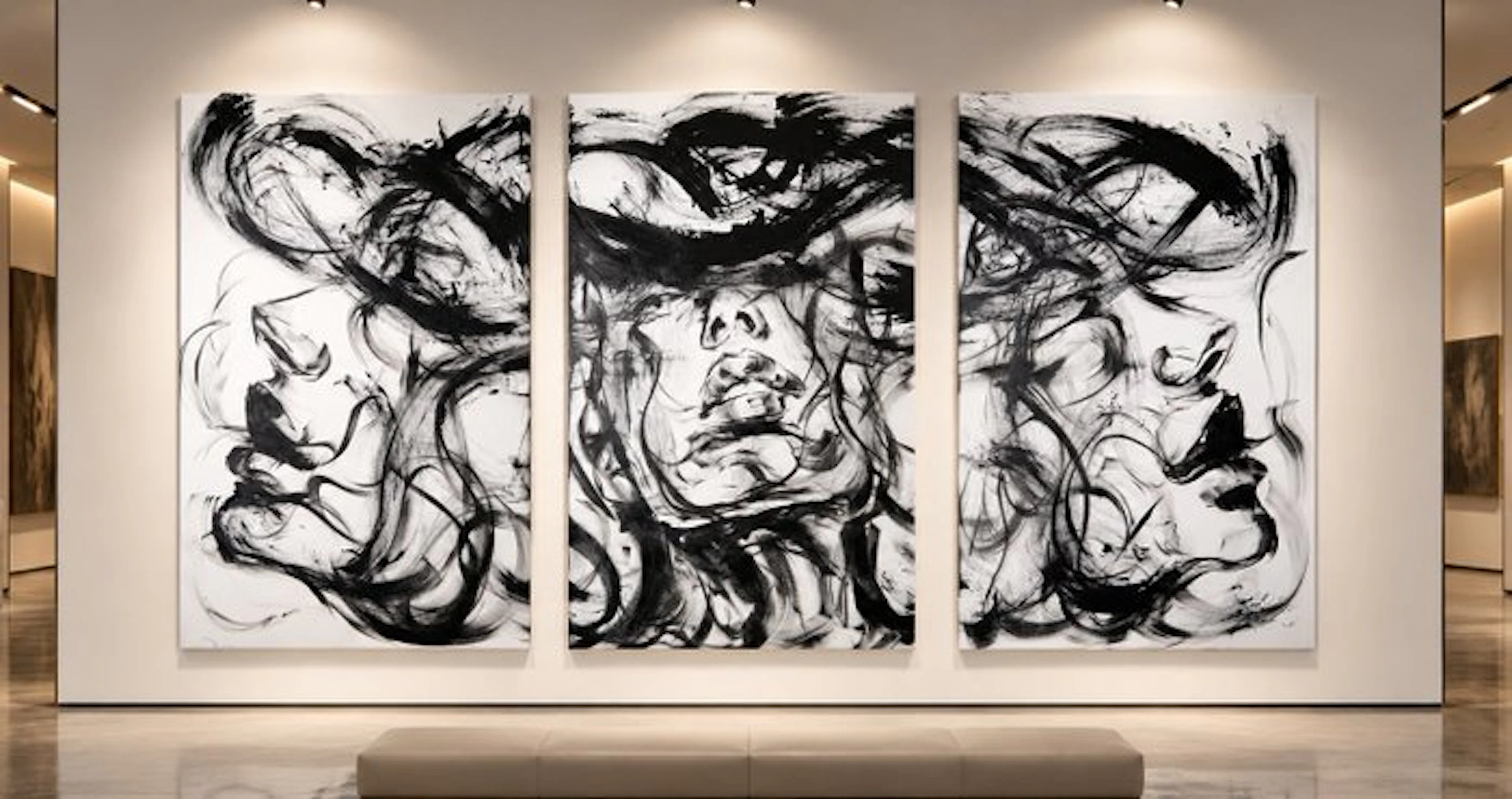 D. Witschkanow - ►„Where Desire Leaves a BLACK Trace“ – Triptychon № I (XXL)