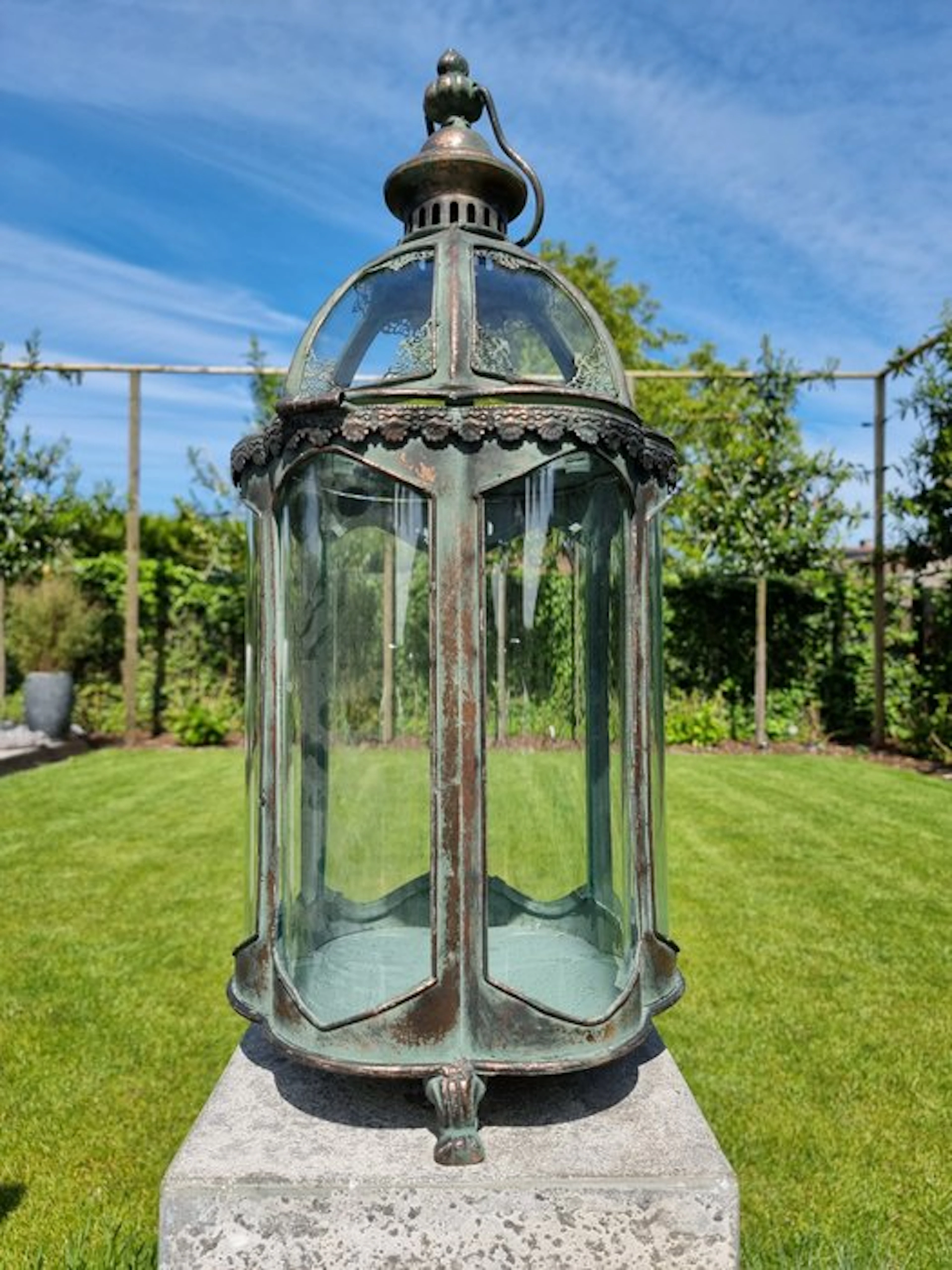 Lantern - metal, Glass