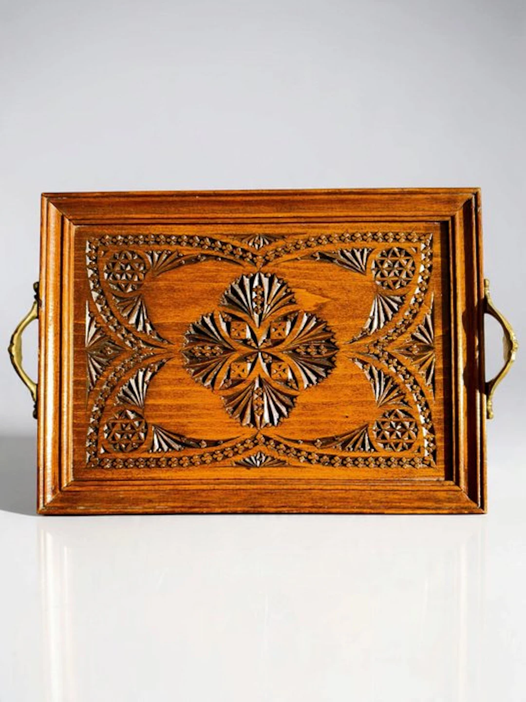 Serving tray - Jugendstil -1900 - Teak