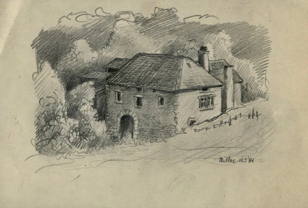 Dulieu, Jean - 1 original pencil drawing - Vrij werk - Millac - 1984