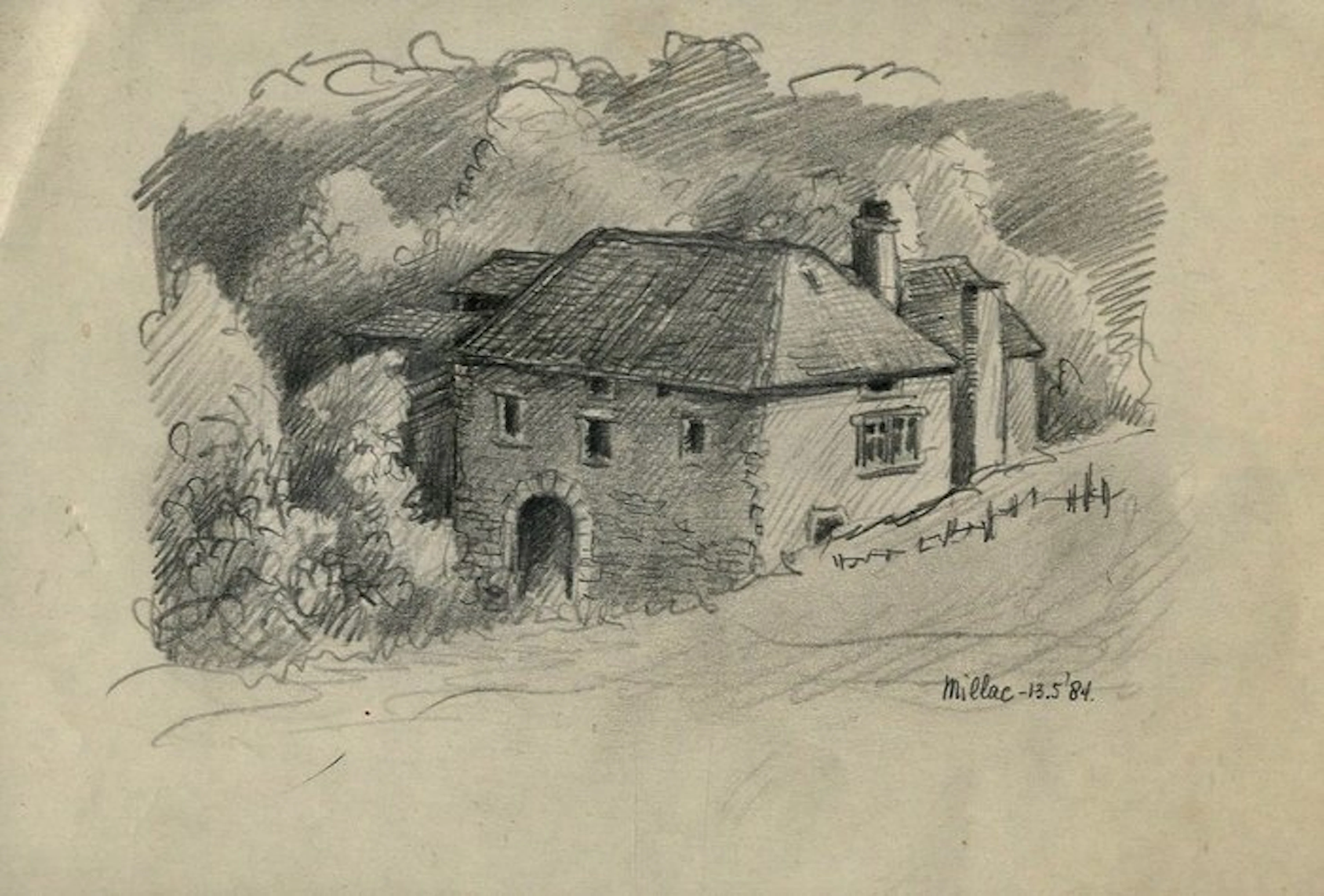 Dulieu, Jean - 1 original pencil drawing - Vrij werk - Millac - 1984