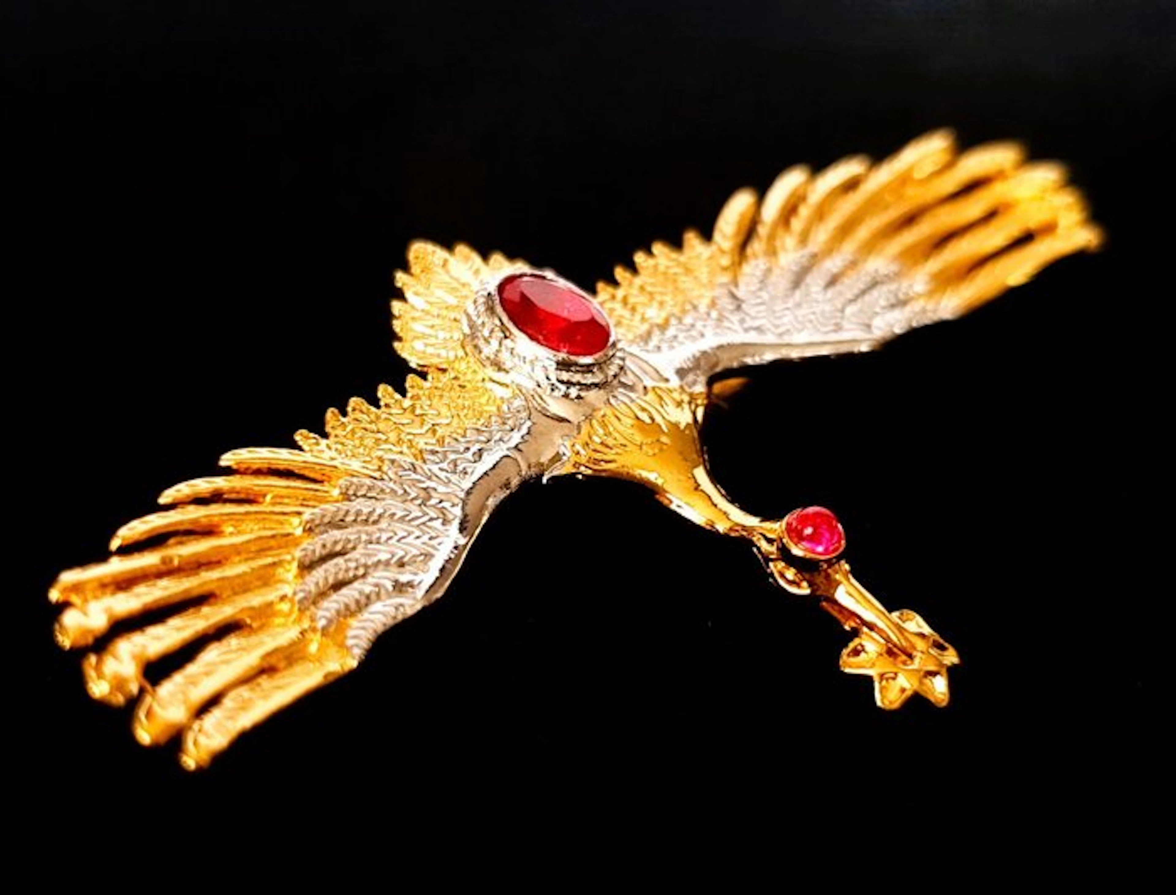 Brooch – Stork with Outstretched Wings – Messenger of the...