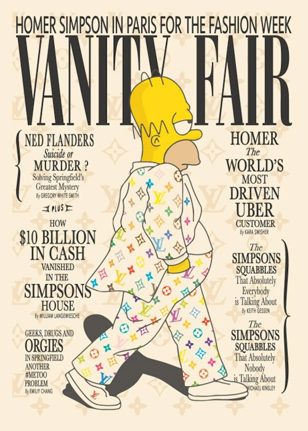 Kobalt - Homer Simpson's fashion week (Beige) - Magazine cover series
