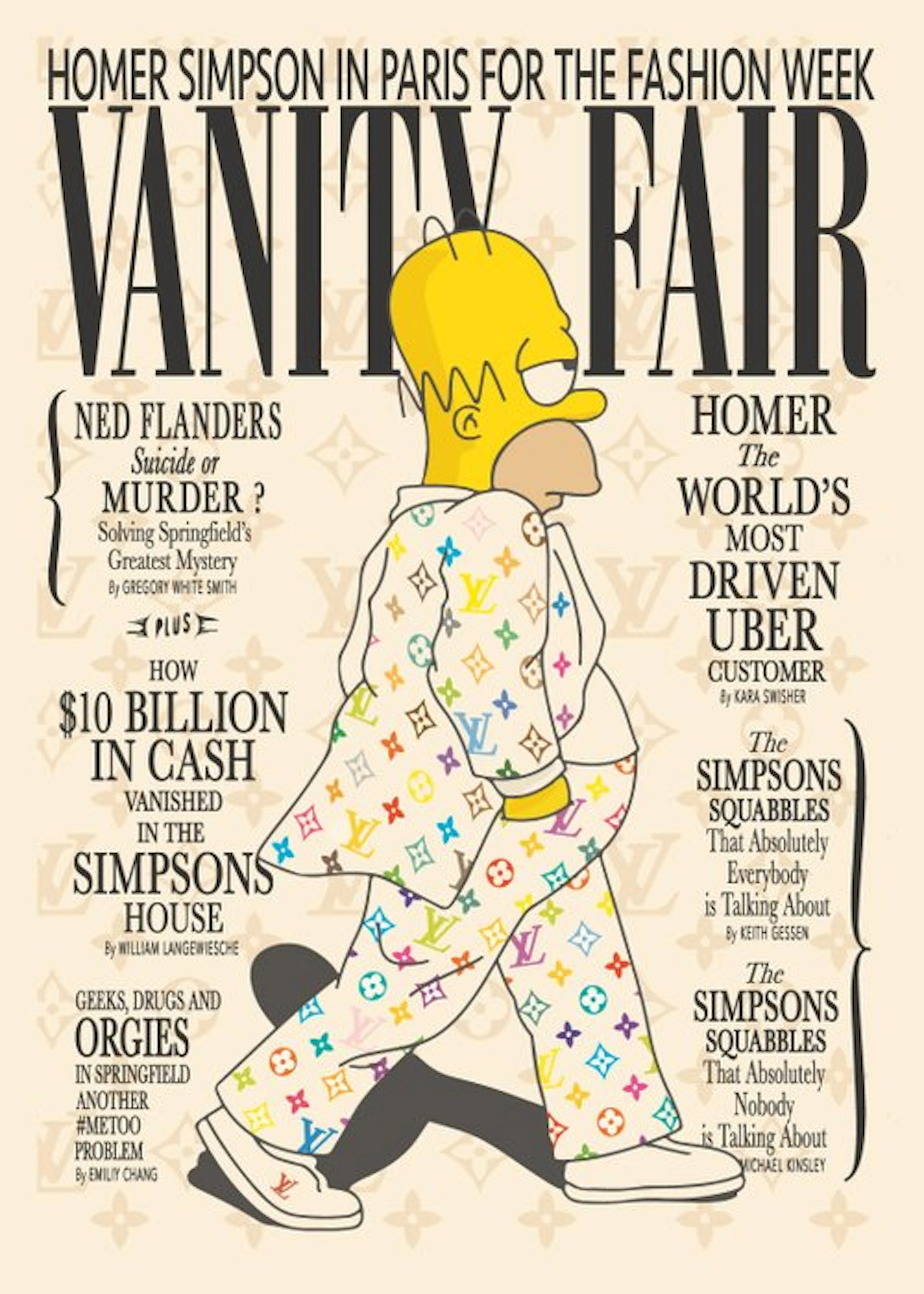 Kobalt - Homer Simpson's fashion week (Beige) - Magazine cover series