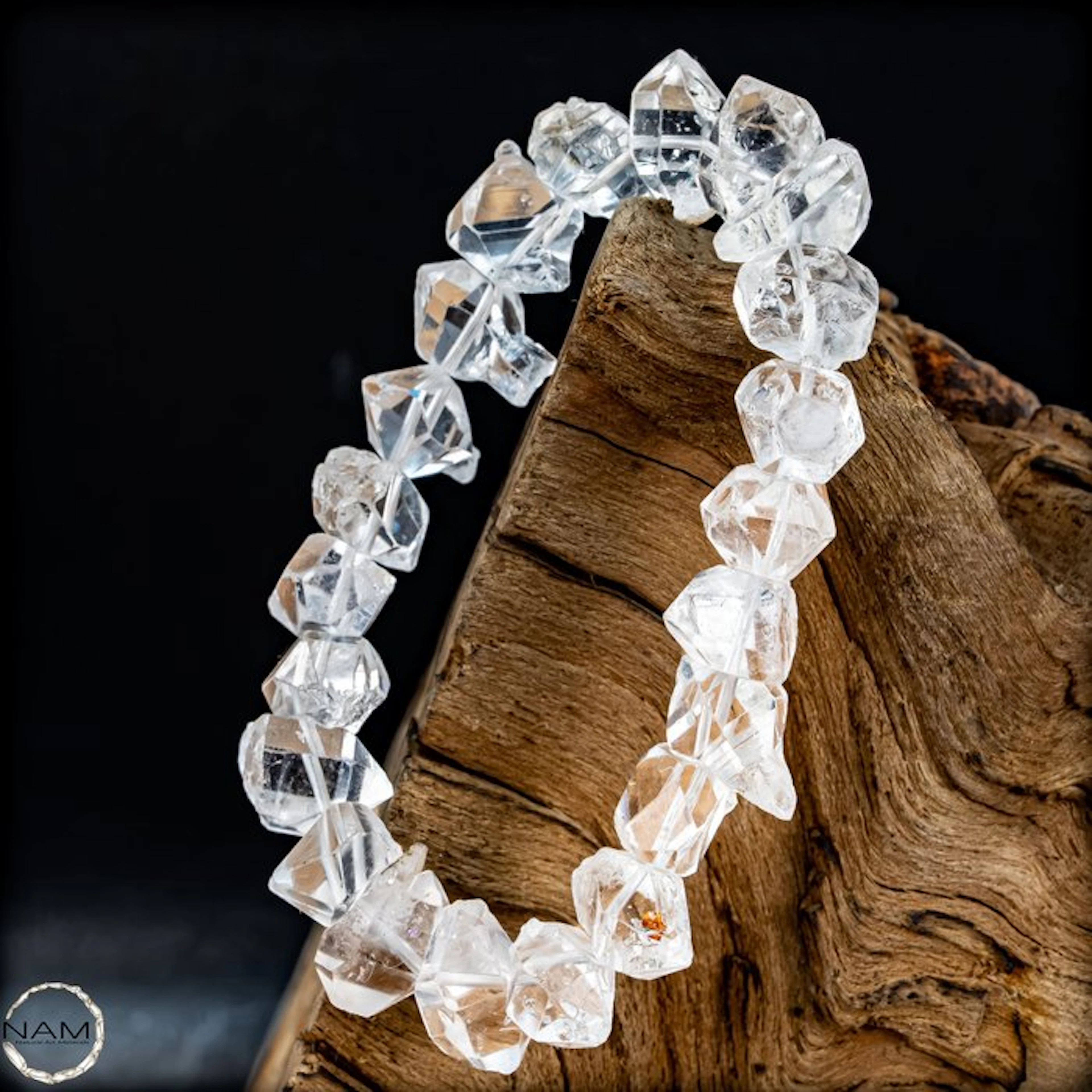 Sehr seltenes natürliches Herkimer Diamant Armband 207,2ct- 41.44 g