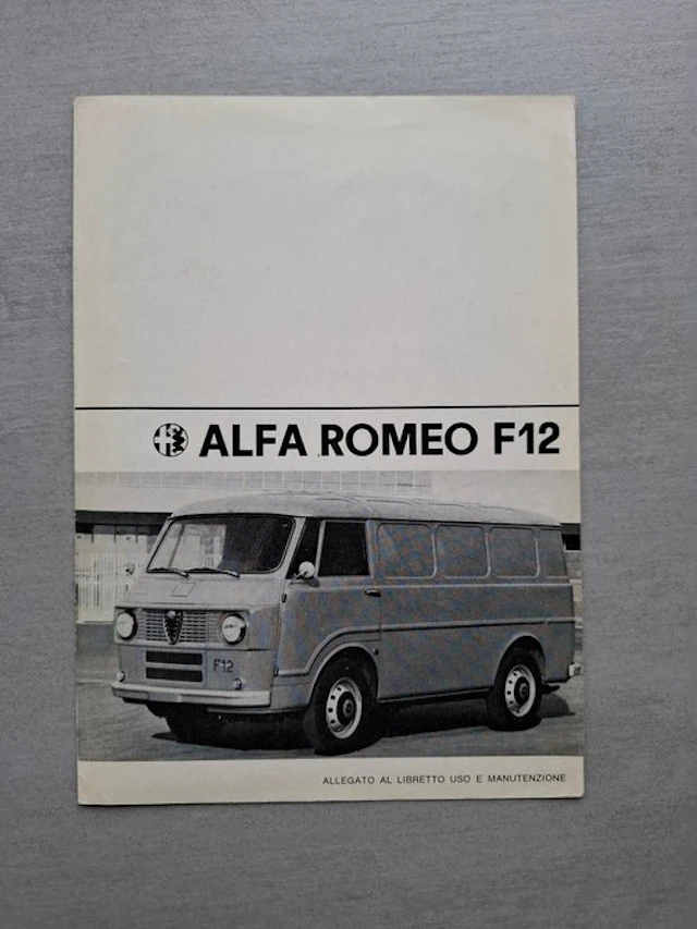 Manual - Alfa Romeo - F12 - Allegato al libretto uso e manutenzione - 1969