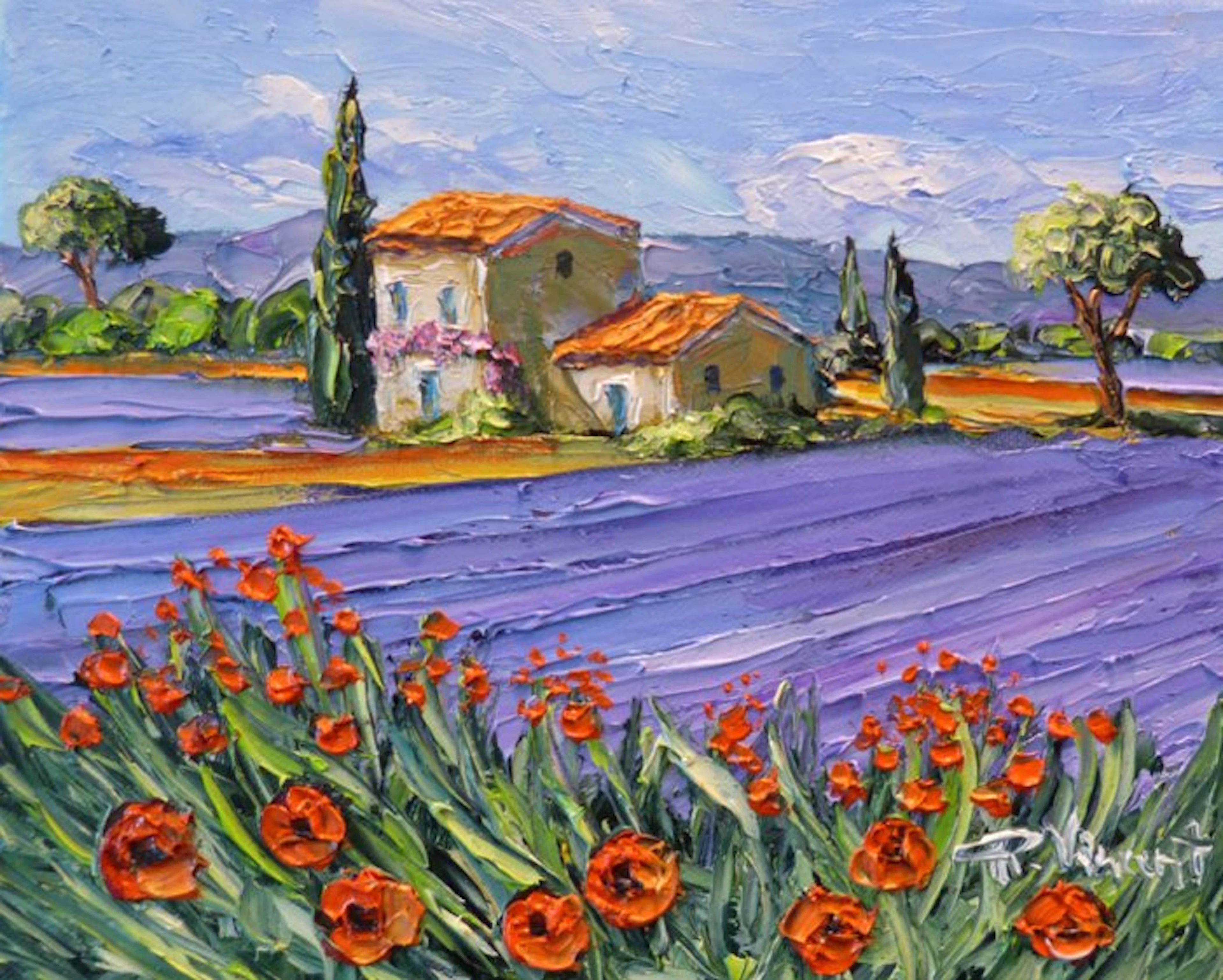 R. Vincent (1954) - Lavande à Banon en Provence cote...