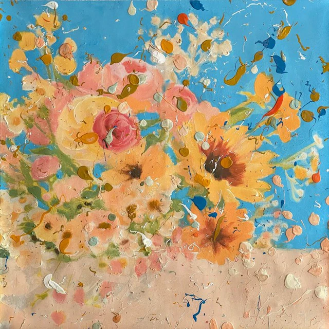 Dario Moschetta - Slow Flow – Original Acrylic Painting on Canvas