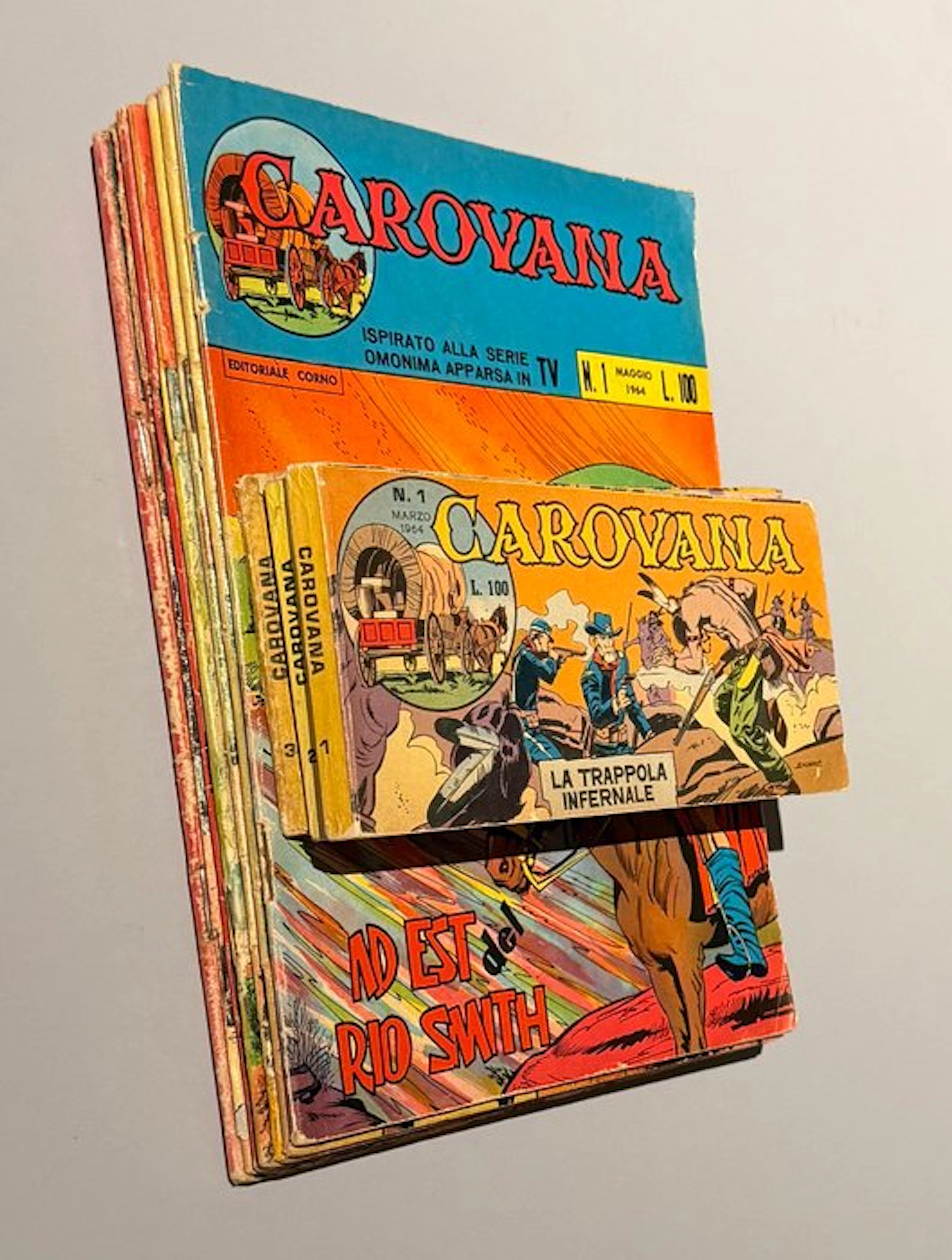 Carovana nn. 1/3 + 1/7 - collana completa - 10 Comic - 1964