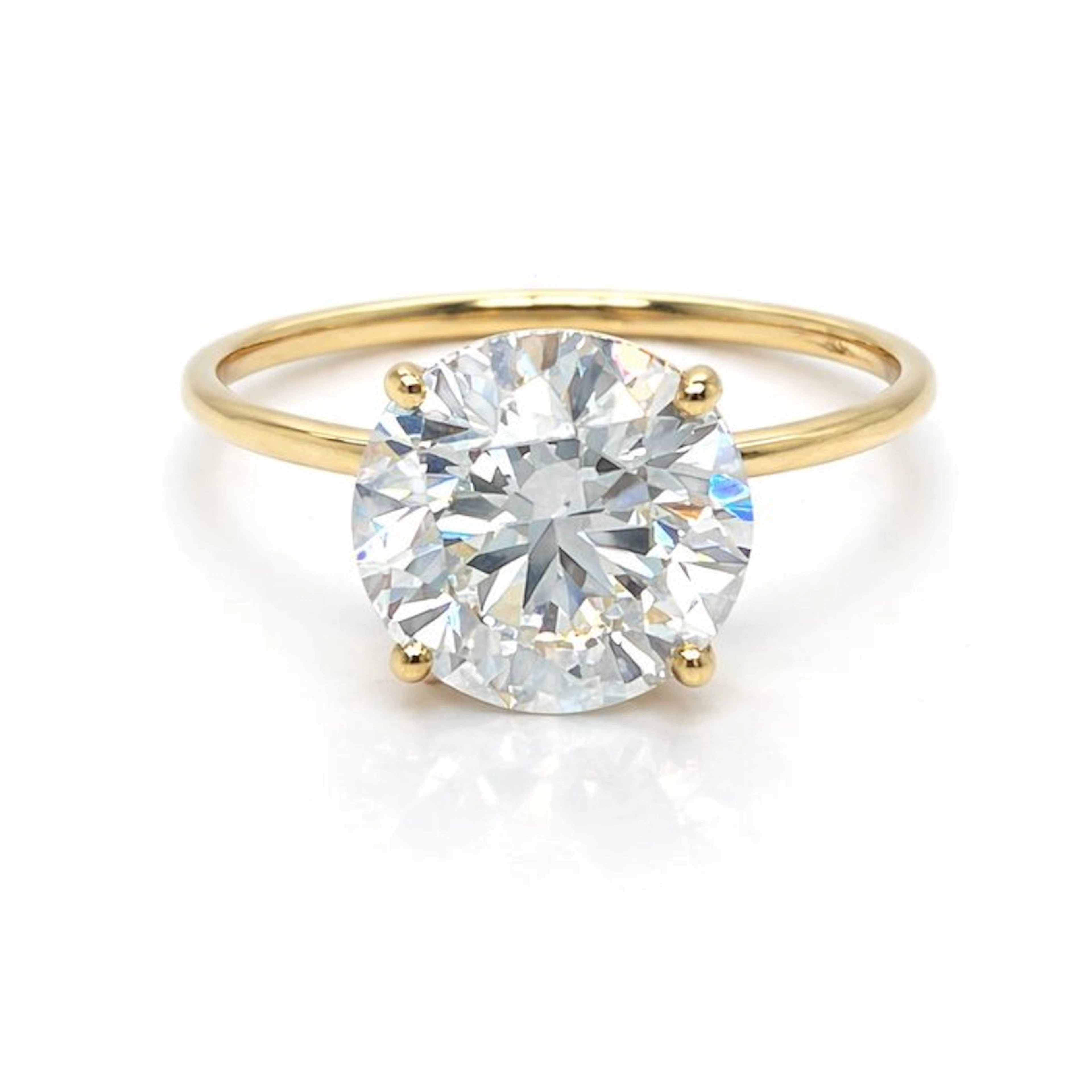 No reserve price - Ring - 14 kt. Yellow gold - 2.09ct. tw. Diamond (Lab-grown)