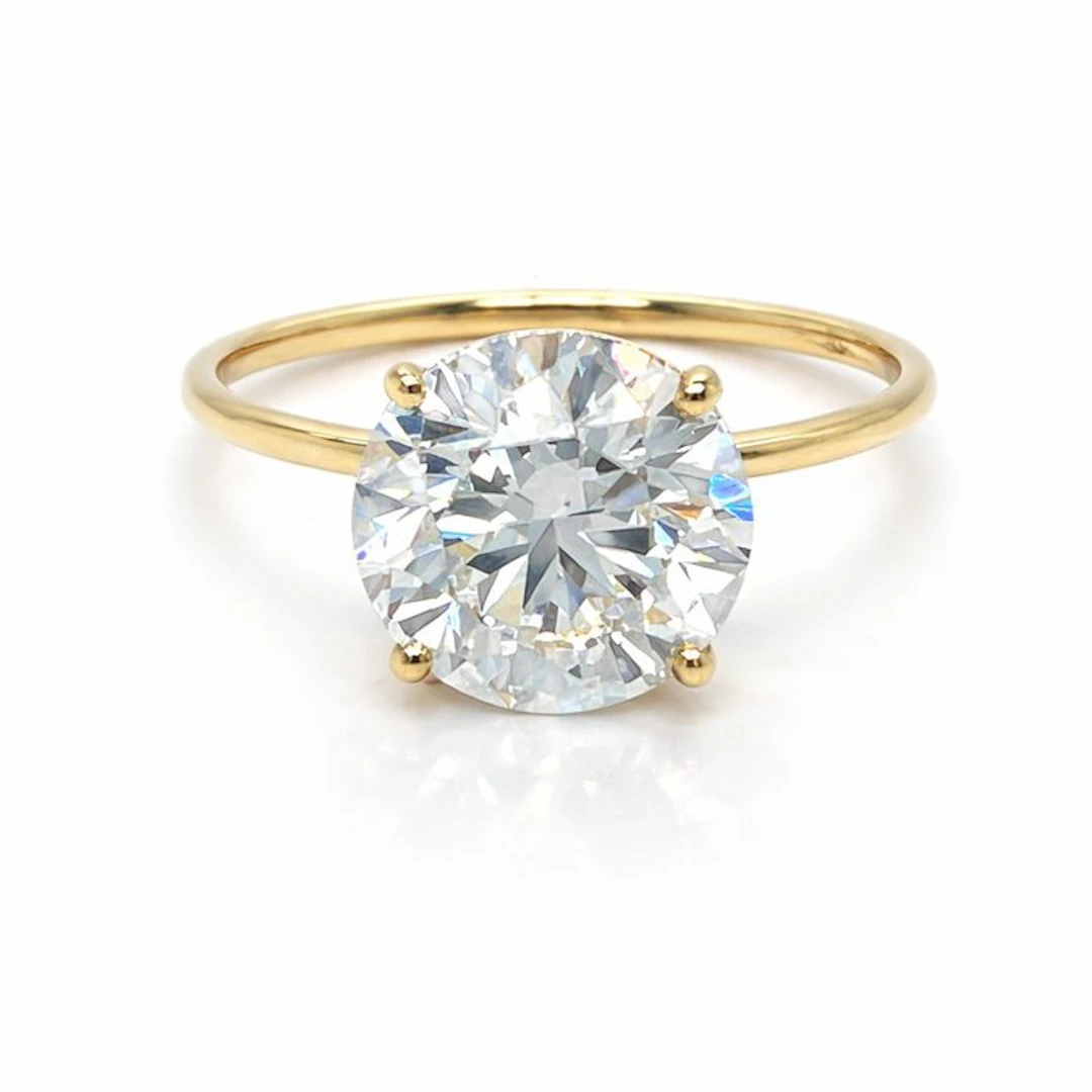 No reserve price - Ring - 14 kt. Yellow gold - 2.09ct. tw. Diamond (Lab-grown)