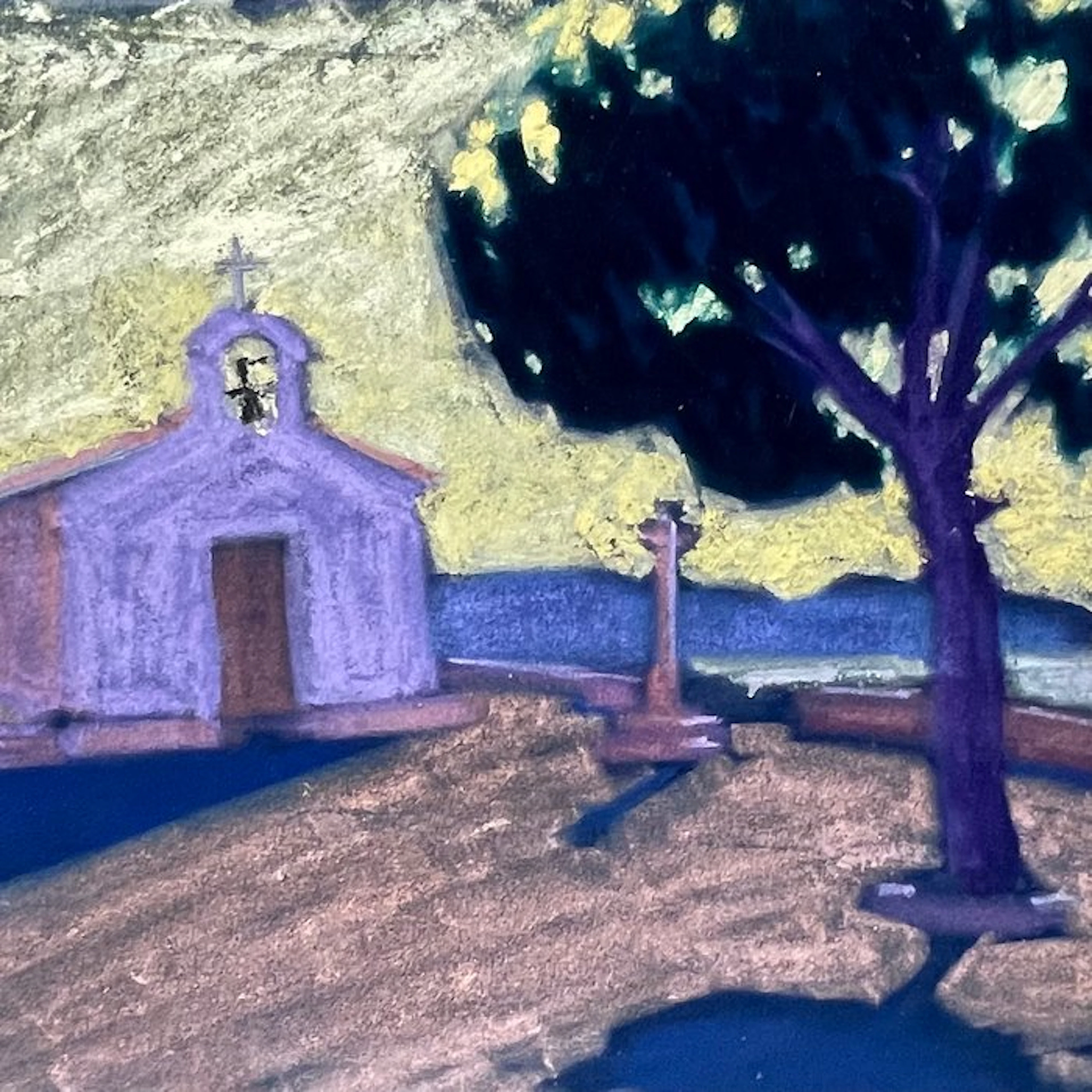Véronique Vermeil (1938-2017) - Église en Bretagne. (Vendu sans prix