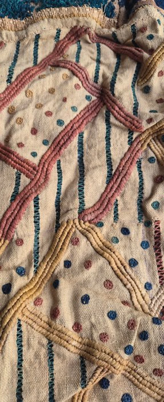 Textile - 174 cm - 72 cm - Kuba rafia rug