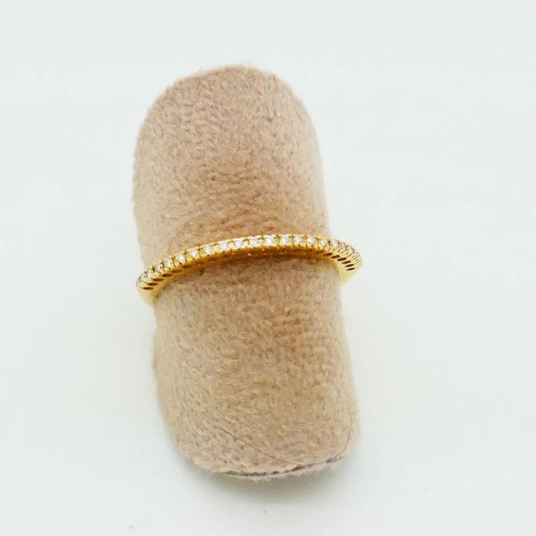 No reserve price - Ring - 18 kt. Yellow gold - 0.11ct. tw. Diamond (Natural)