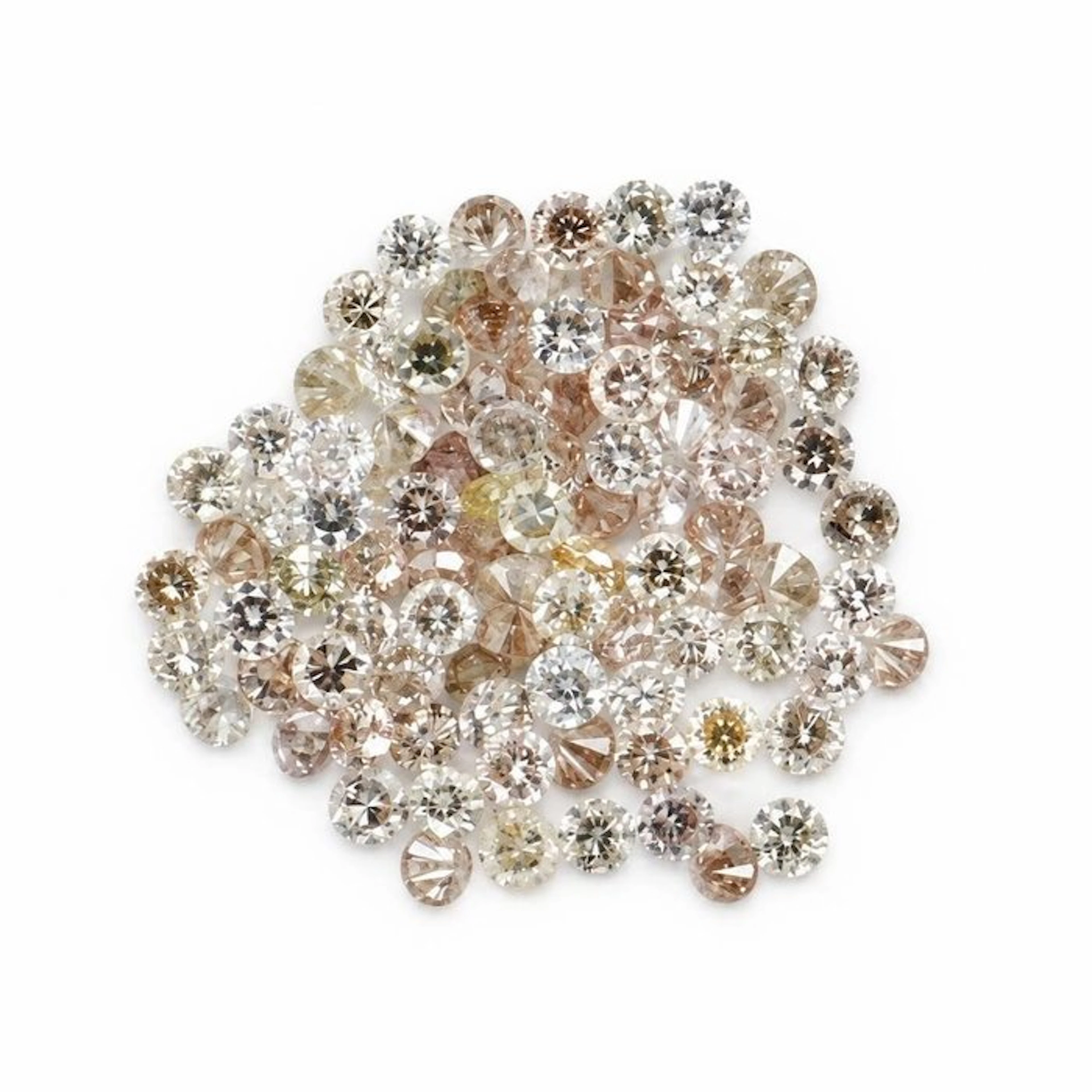 No reserve price - 93 pcs Diamond (Natural) - 0.93 ct - Round - VVS1