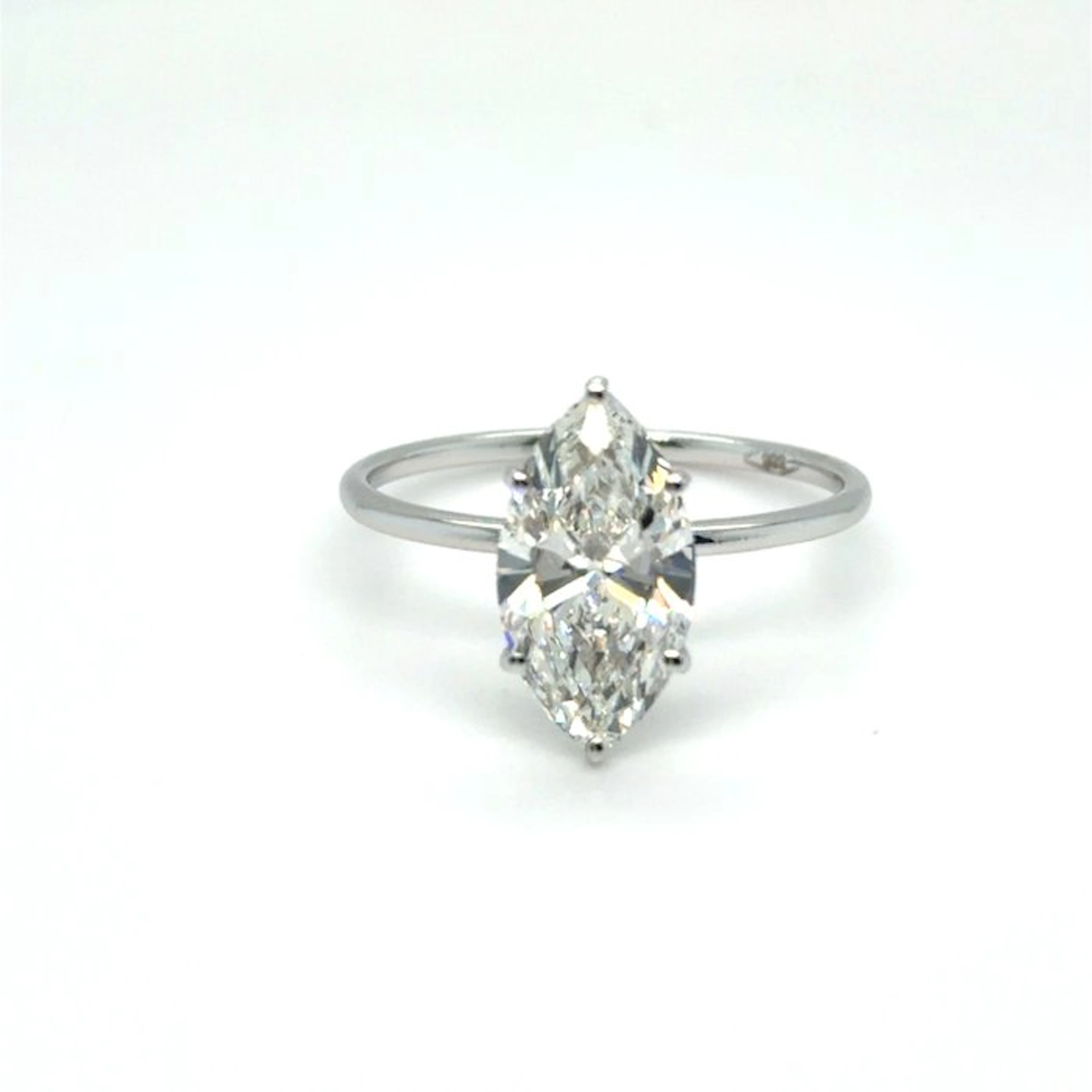 No reserve price - Ring - 14 kt. White gold - 2.06ct. tw. Diamond (Lab-grown)