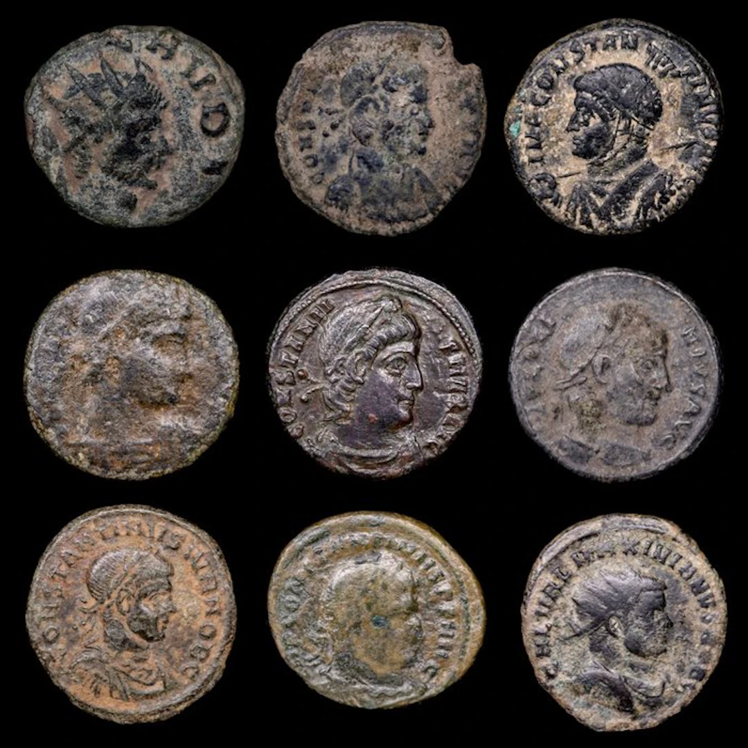 Roman Empire Lote de 9 monedas Æ siglo III - IV d.C. (No reserve price)